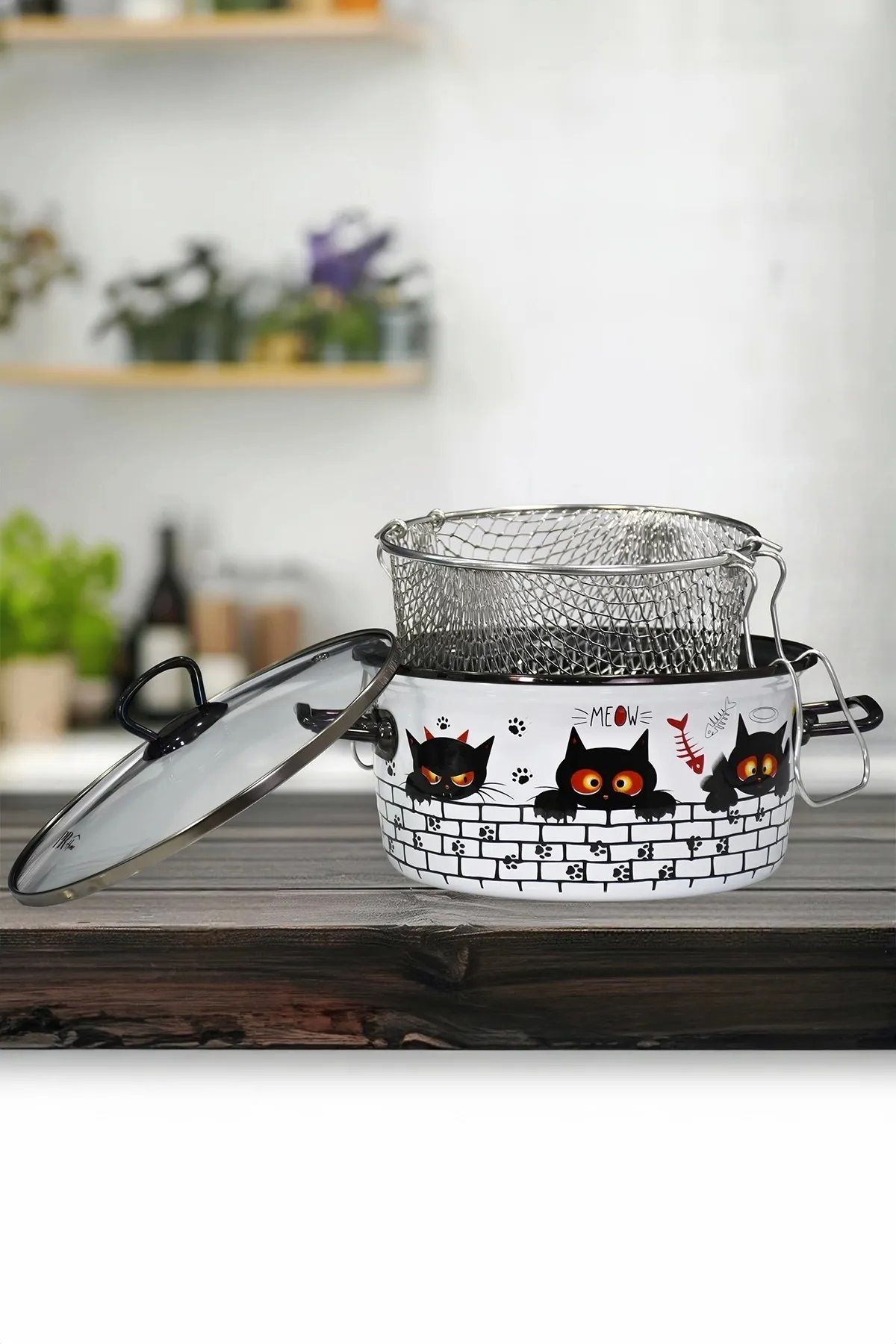 PR HOME Cat Emaye Kızartma Tenceresi 22 Cm