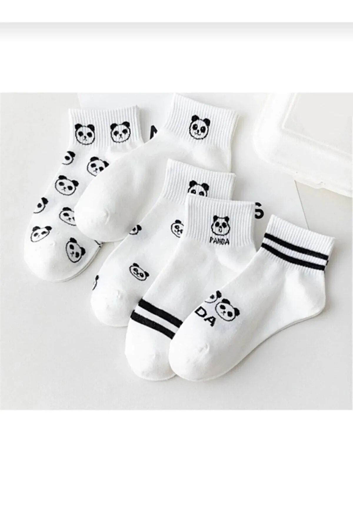 Rüya Socks 5'li Panda DesenliKadın Kolej Çora...