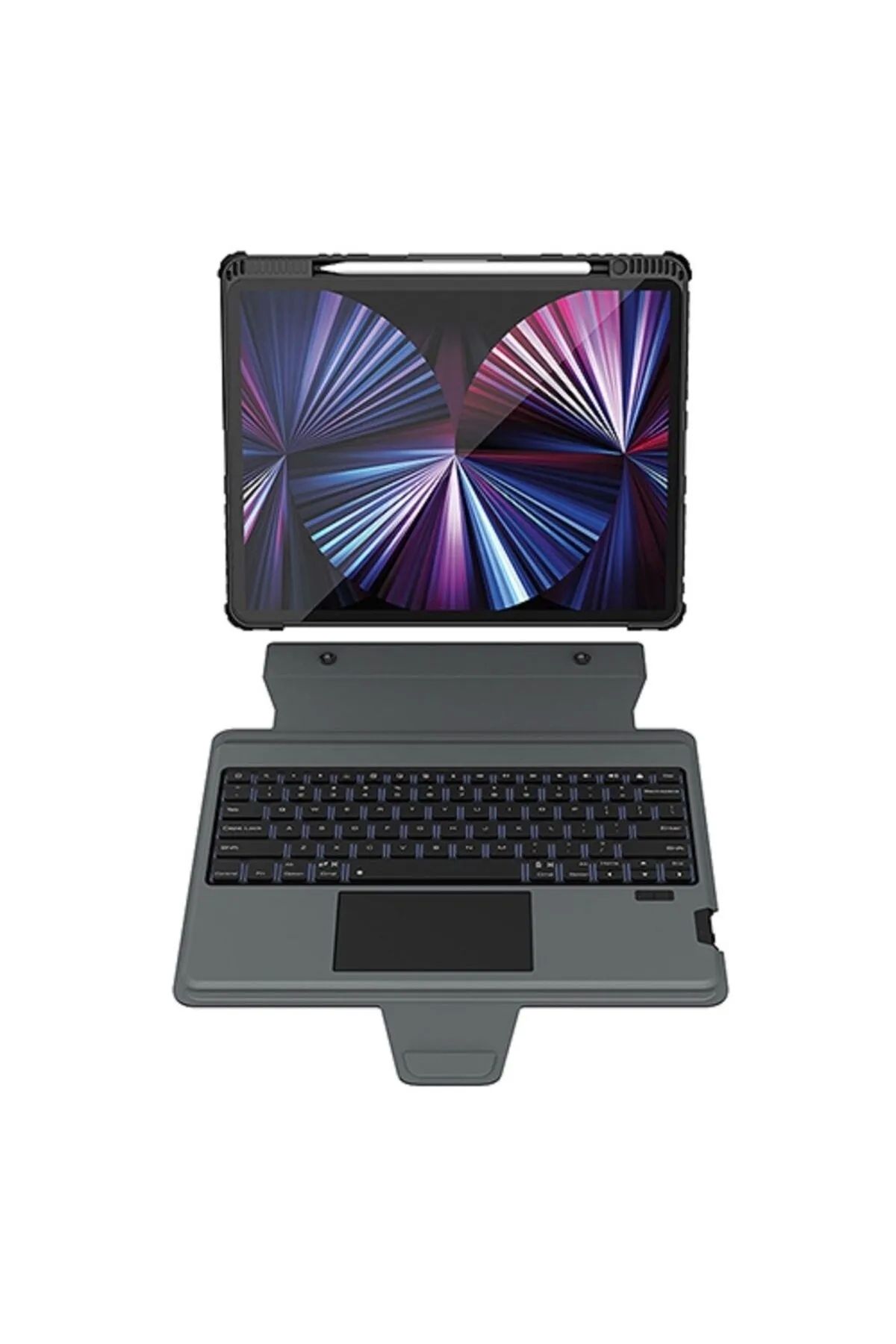 Nlk-0305 Bumper Combo Rgb Işıklı Klavyeli Ipad Kılıf 10.2 Inç 2019/2020/2021