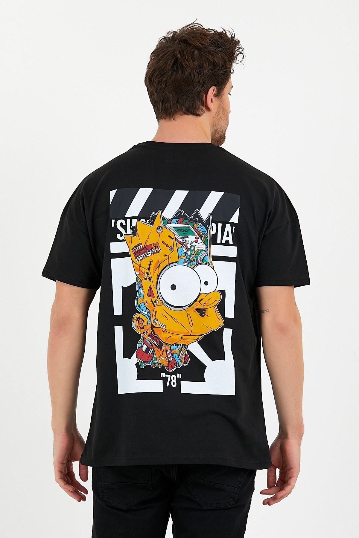 NEWSHİNE Simpsonlar BaskılıOversize T-shirt