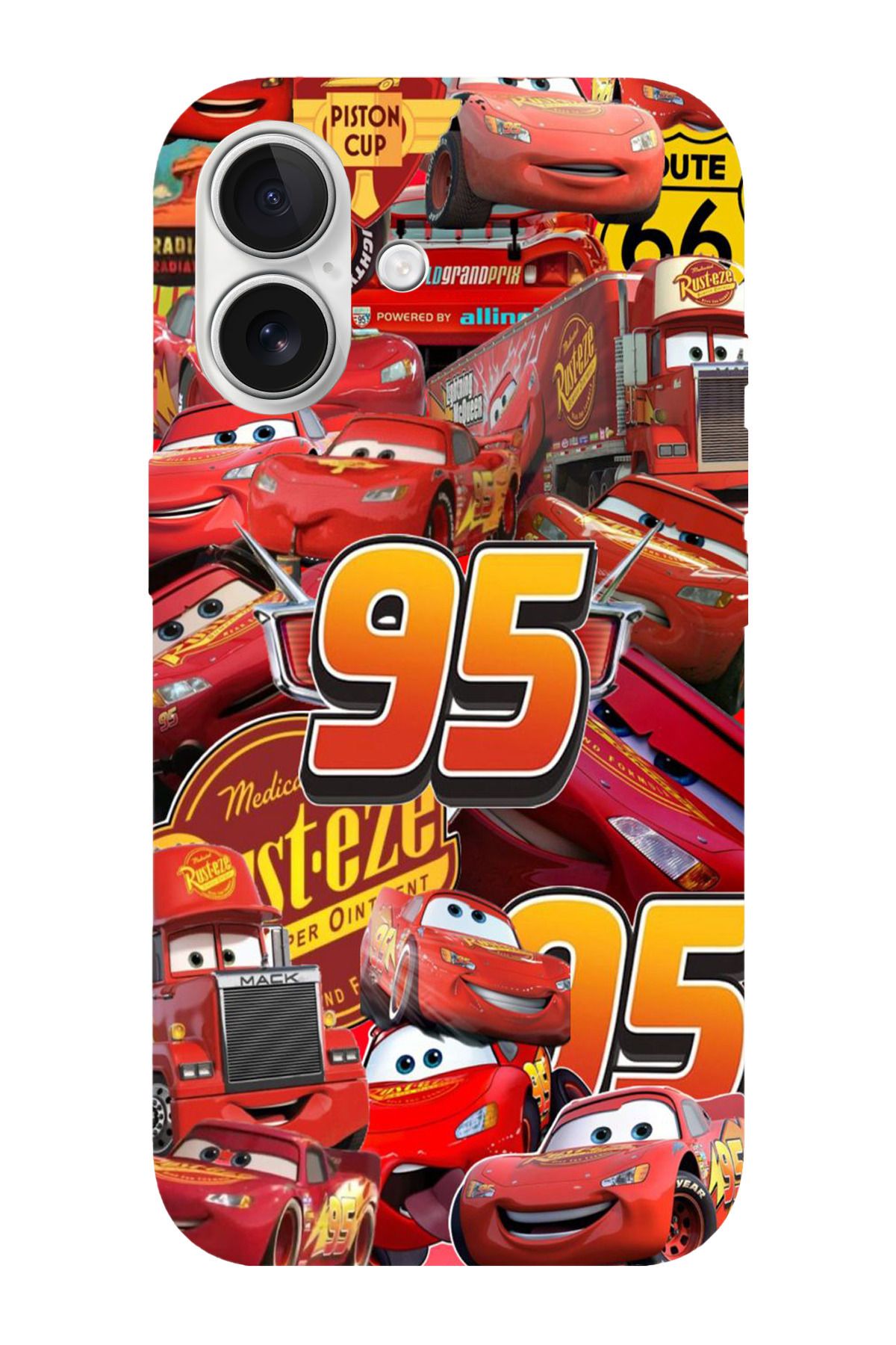 Elorakılıf Iphone 16 UyumluŞimşek Mcqueen Tas...