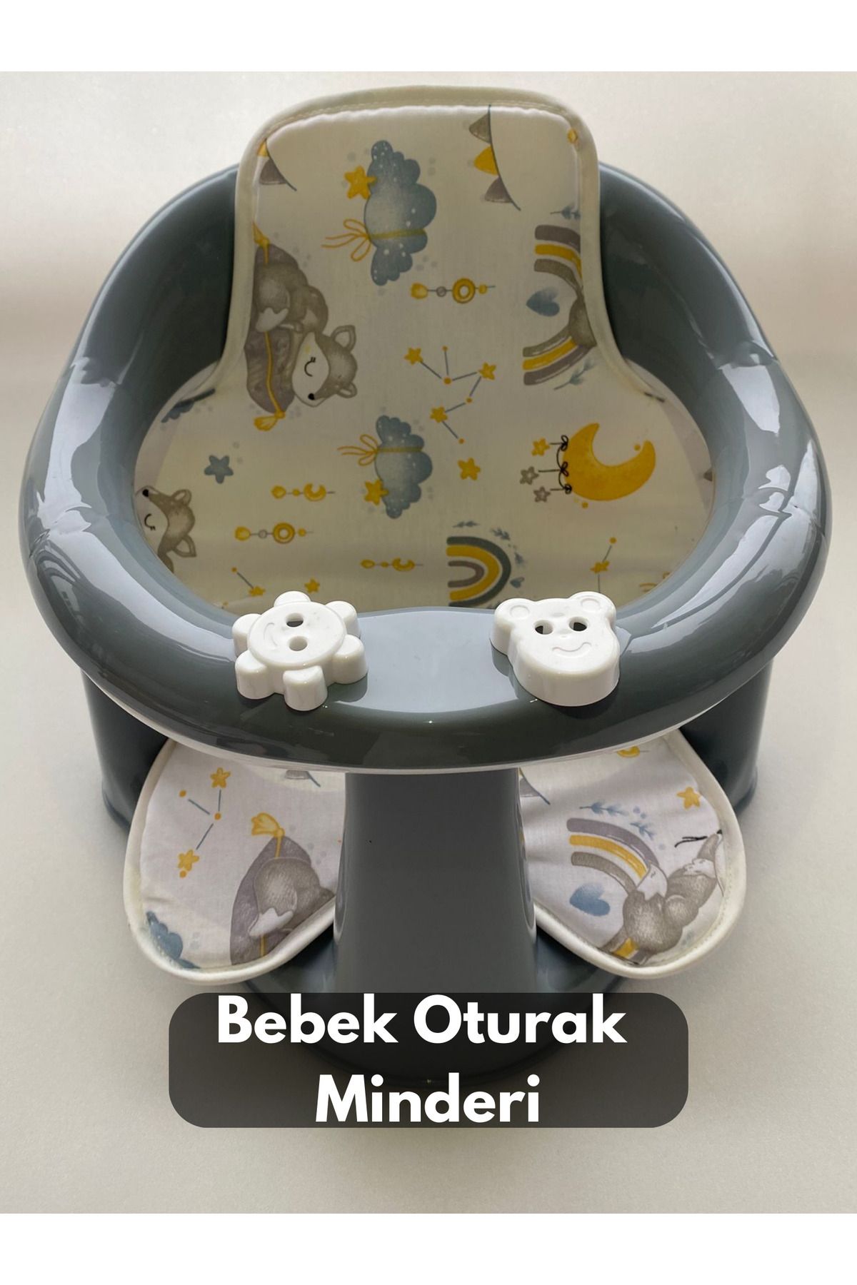 Şekilli Bebek Oturağı Minderi - Yıkanabilir Bebek Oturak Minderi