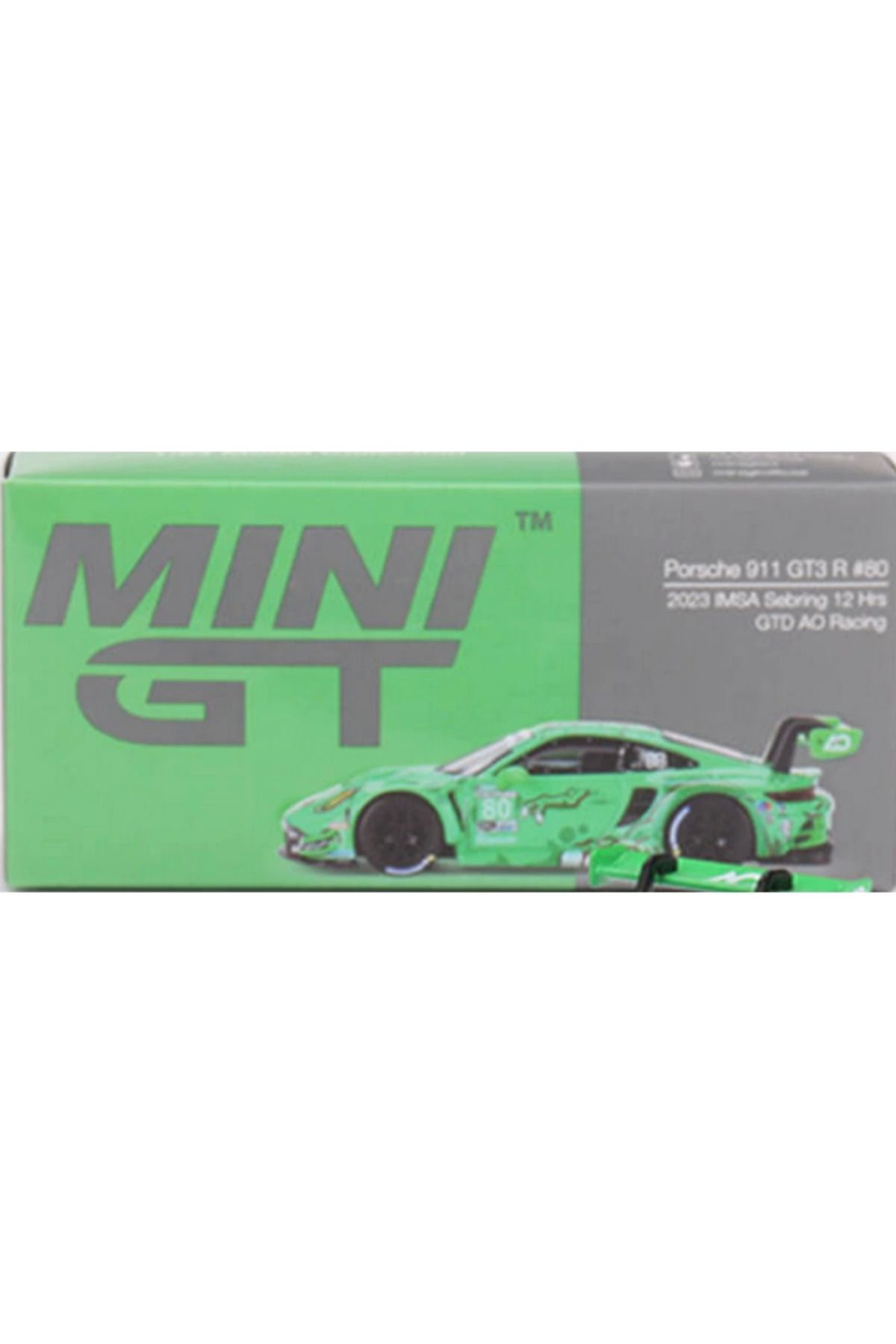 Mini GT 1/64 Porsche 911 GT3 R #80 GTD AO Racing 2023 IMSA Sebring 12 Hrs MGT00713