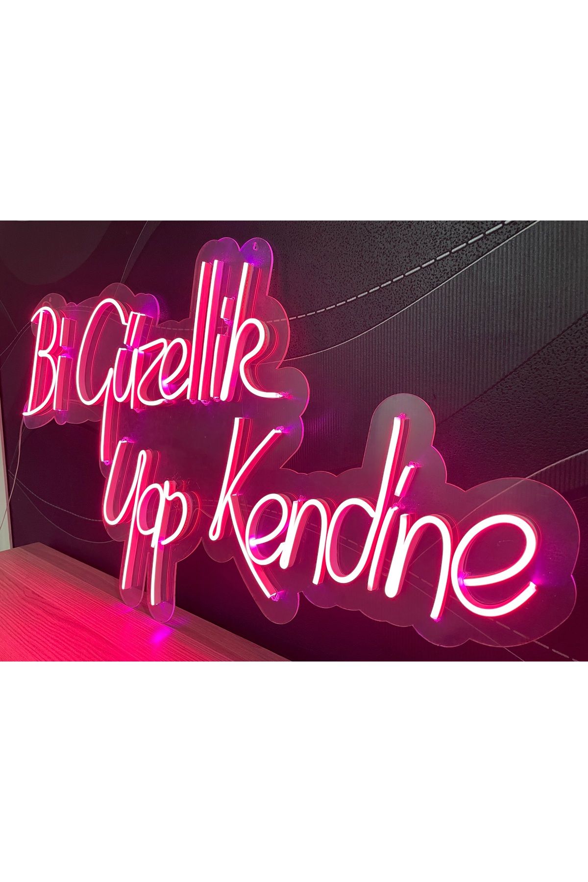 Neon LED Tabela Dekoratif Aydınlatma -Bi Güzellik Yap Kendine, 100x45cm-