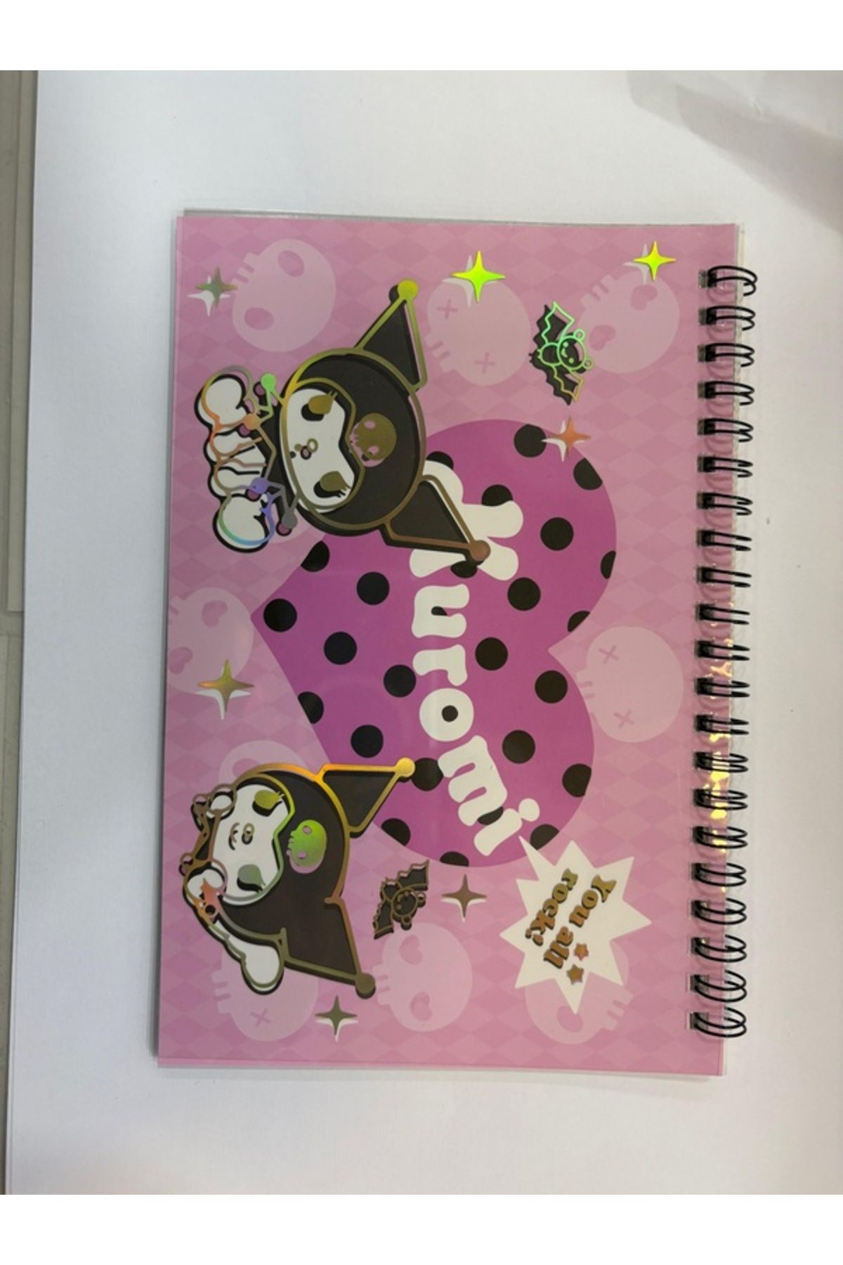 Sanrio Kuromi Cinnamoroll My Melody Etiket Sticker Spiralli Defter Seti 10 Sayfa 500adet