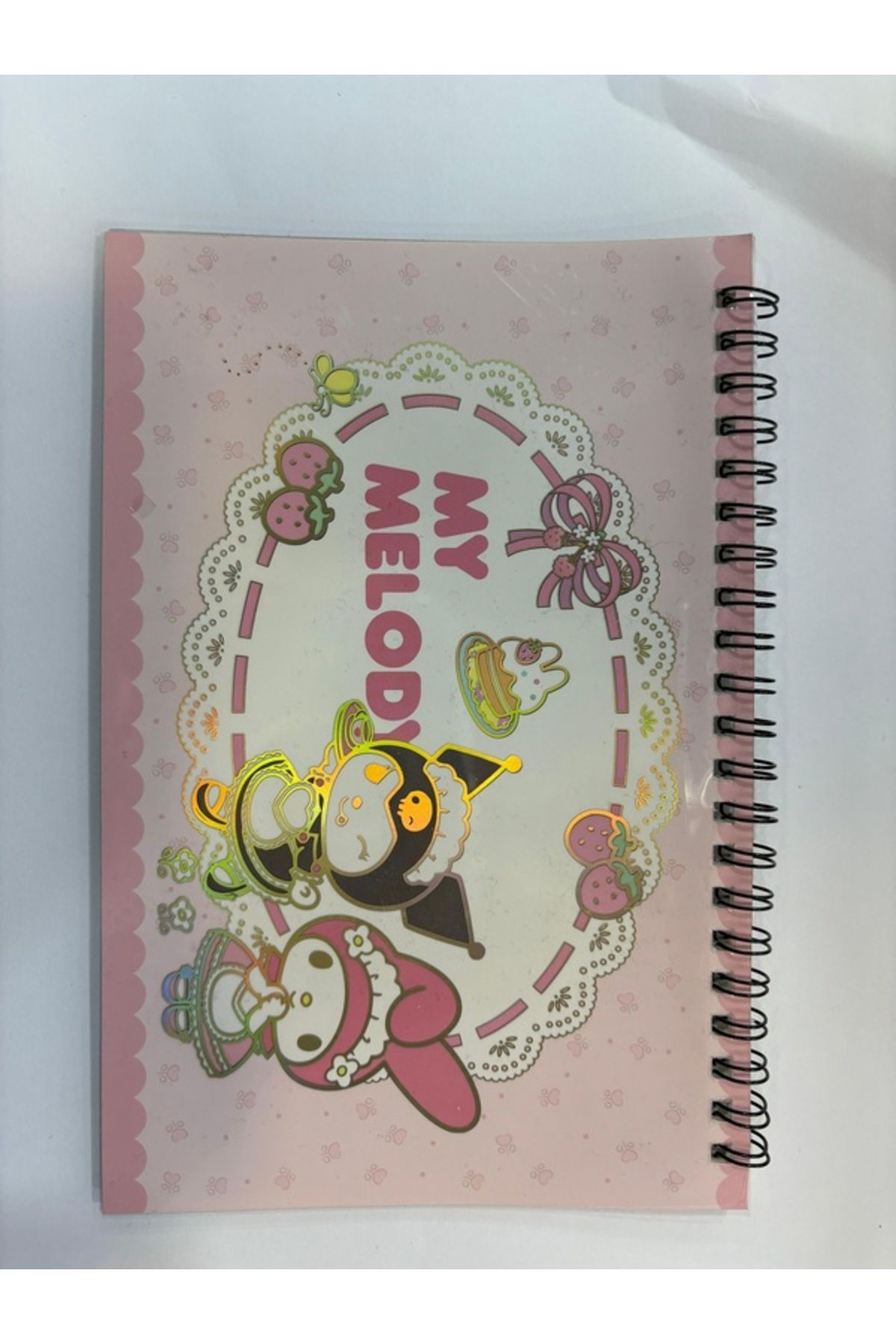 Sanrio Kuromi Cinnamoroll My Melody Etiket Sticker Spiralli Defter Seti 10 Sayfa 500adet