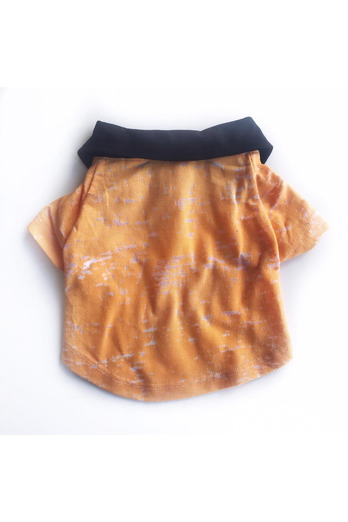 Orange Skies Polo Yaka Tişört Köpek Kıyafeti  (medium / 2,5 - 3,5 kg )