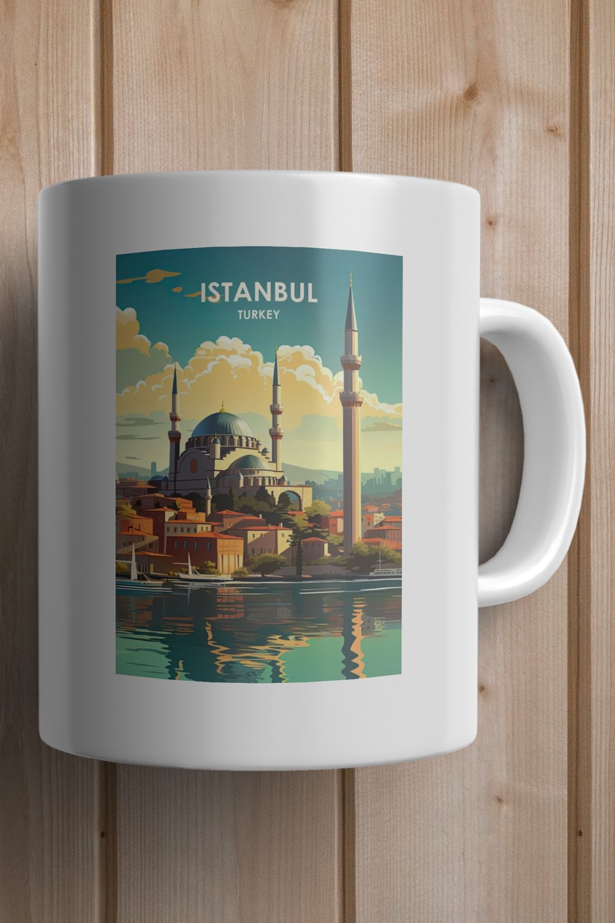 İstanbul Baskılı Premium Kupa Bardak