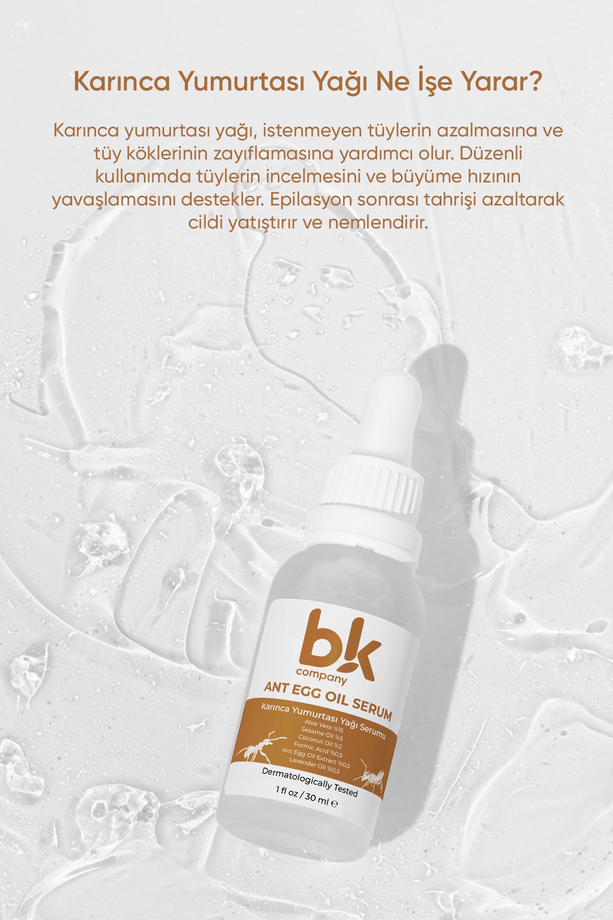 Karınca Yumurtası Yağı Tüy Azaltıcı Tüy Tüy Dökücü Serum 30 Ml