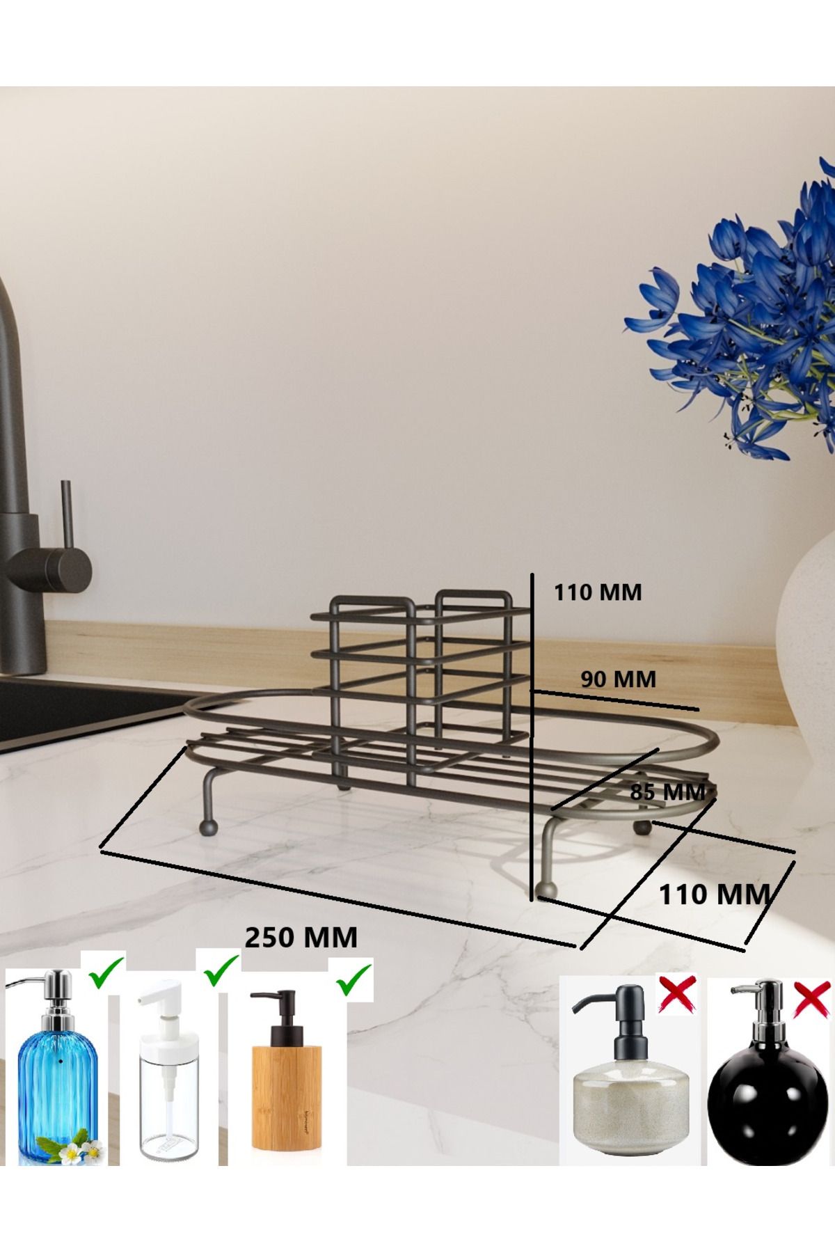 Metal Standlı Sıvı Sabunluk (SIVI SABUN APARATLARI HARİÇ)