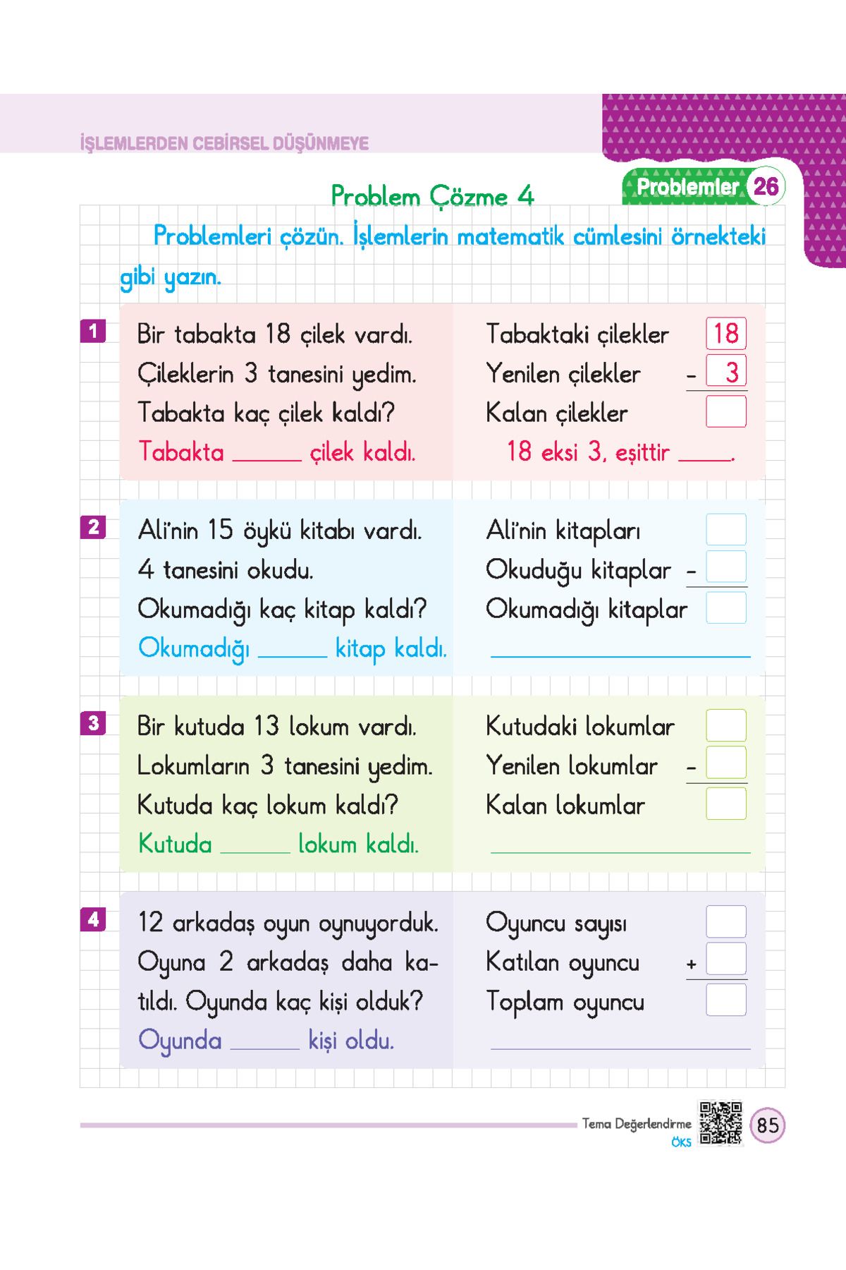 1.SINIF - Problemlerle Matematik