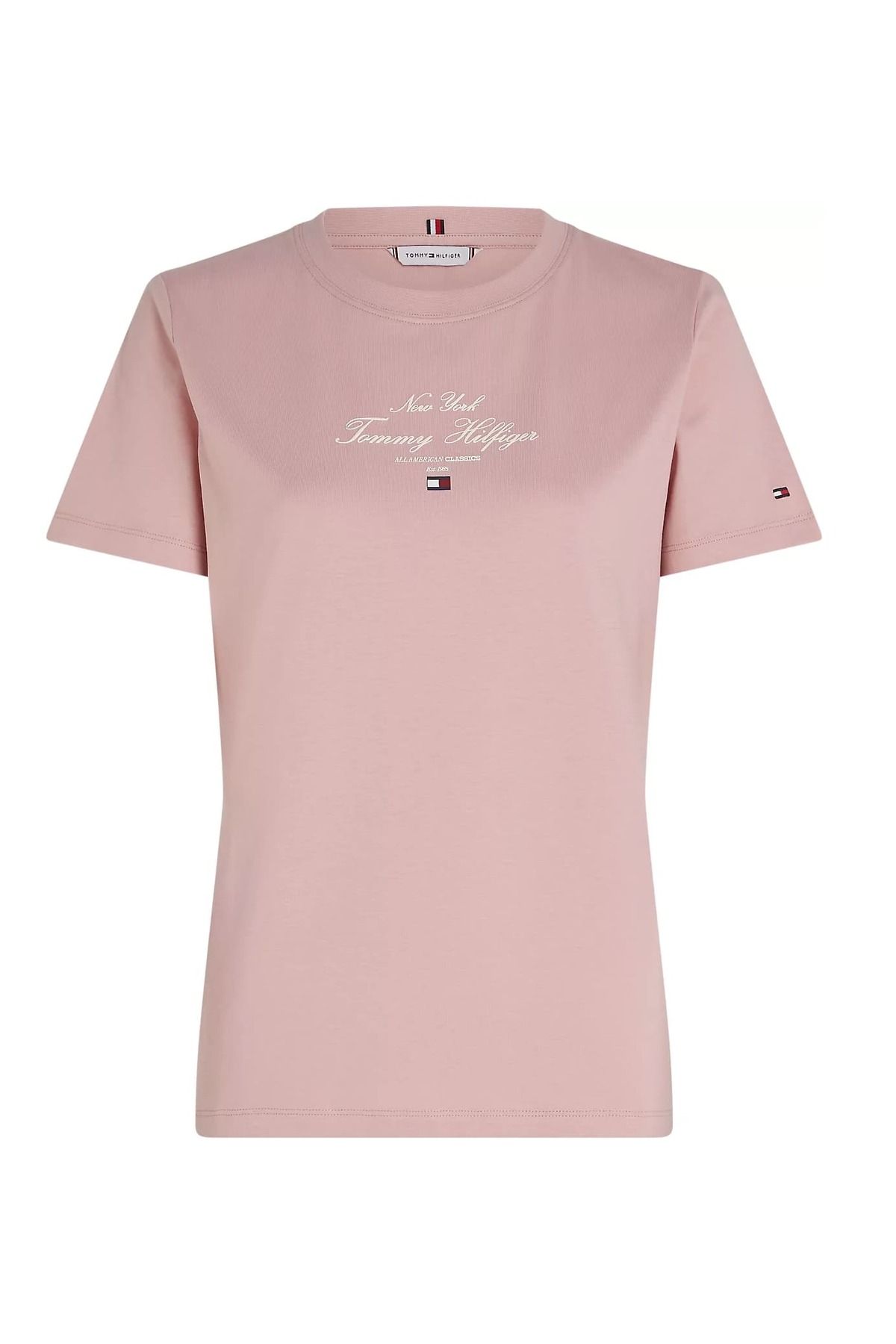 Tommy Hilfiger Kadın T-Shirt- Pembe