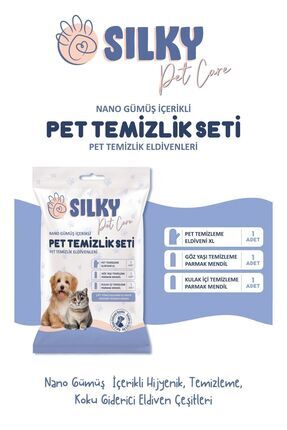 - Kedi Ve Köpekler Için 3'lü Kulak / Burun / Pati / Makat Vb. Temizleme Mendil Seti Image 5