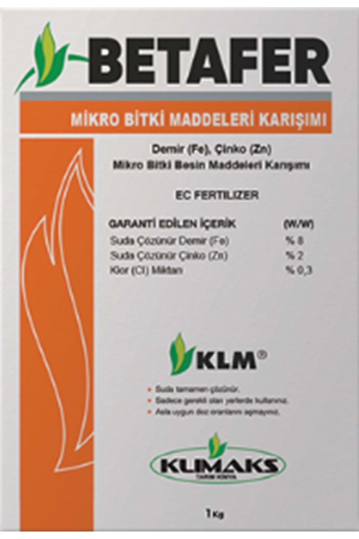 KLİMAKS BETAFER ZN + FE (DEMİR+ÇİNKO) MİCRO B...