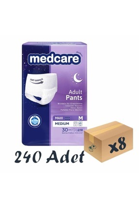 Maxi Emici Külot Yetişkin Hasta Bezi Medium M Beden 8 Damla 30'lu 8 Paket 240 Adet Image 0