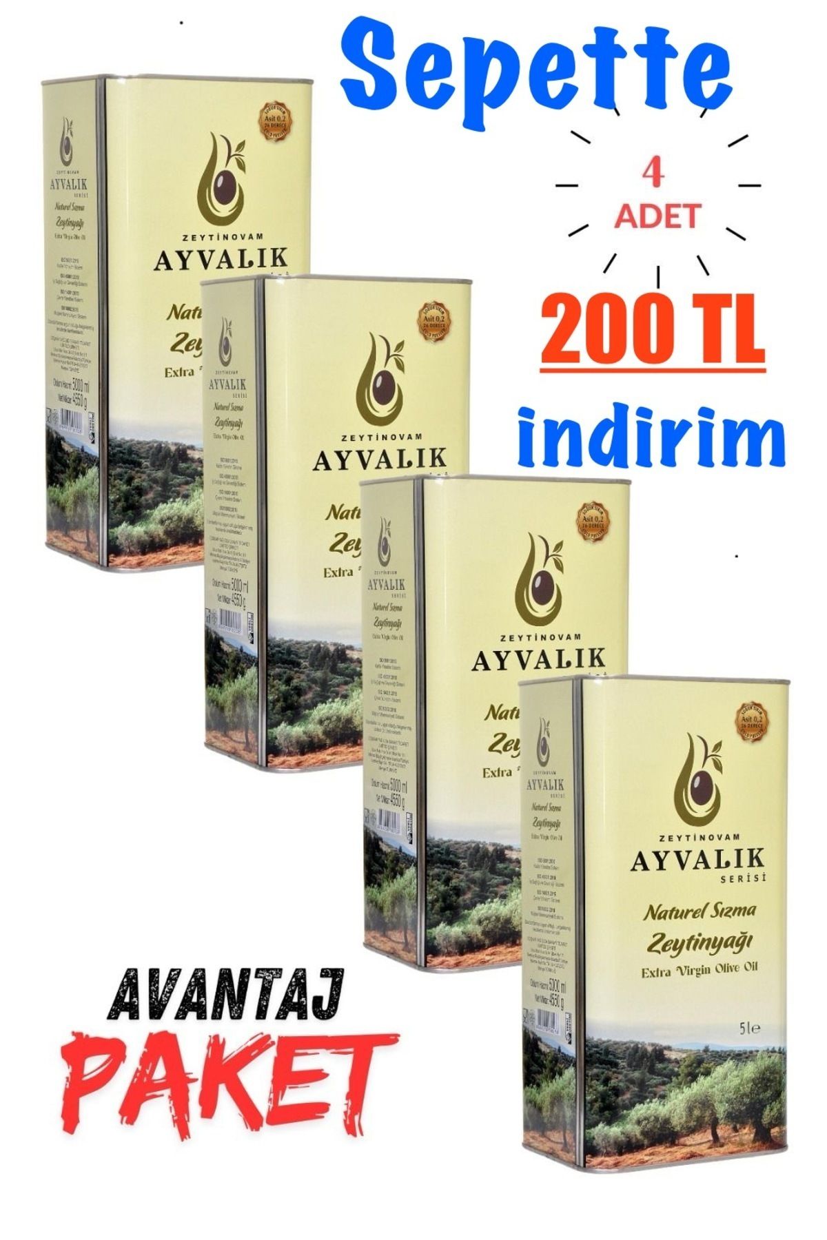 Zeytinovam Ayvalık Serisi 5 Litre Doğal Soğuk Sıkım Naturel Zeytinyağı - Kalite ve Saflık