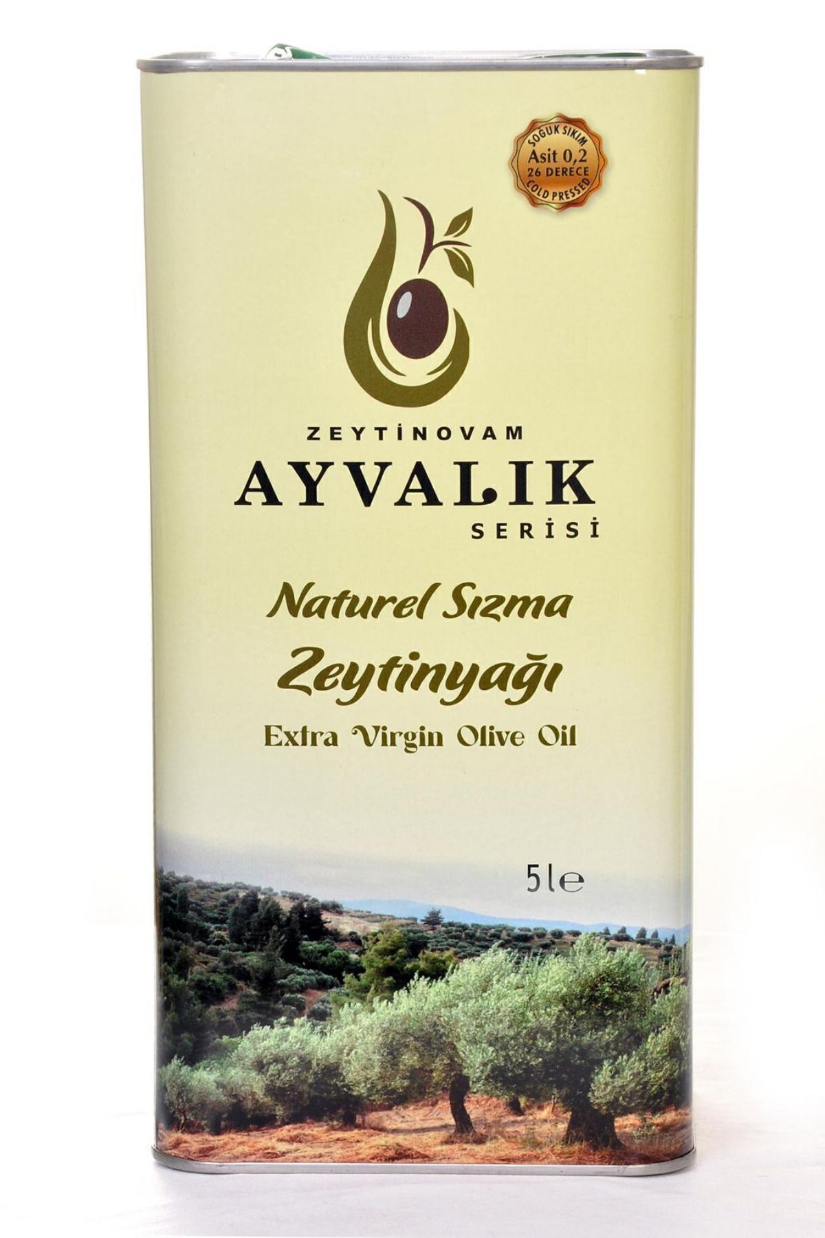 Zeytinovam Ayvalık Serisi 5 Litre Doğal Soğuk Sıkım Naturel Zeytinyağı - Kalite ve Saflık