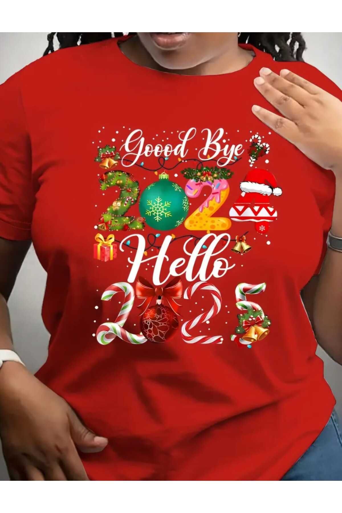 Yılbaşı Temalı Noel Christmas Baskılı Yeni Yıl Oversize Salaş Boyfriend T-shirt Unisex