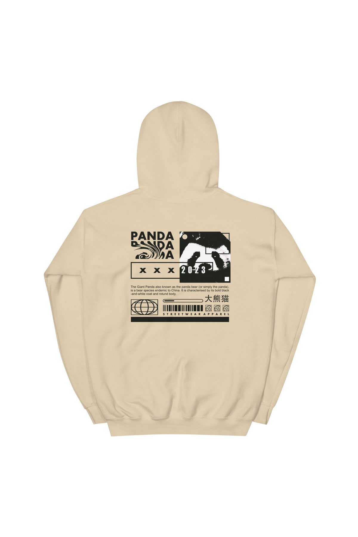 Moda Glo Unisex Panda BaskılıOversize Sweatsh...