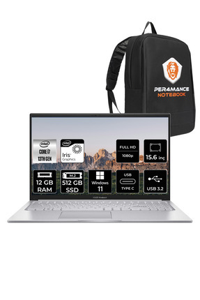Vivobook 15 X1504VA i7 1355U 12GB RAM 512GB SSD 15.6'' FHD W11PRO NJ412 & PER4 ÇANTA Image 0