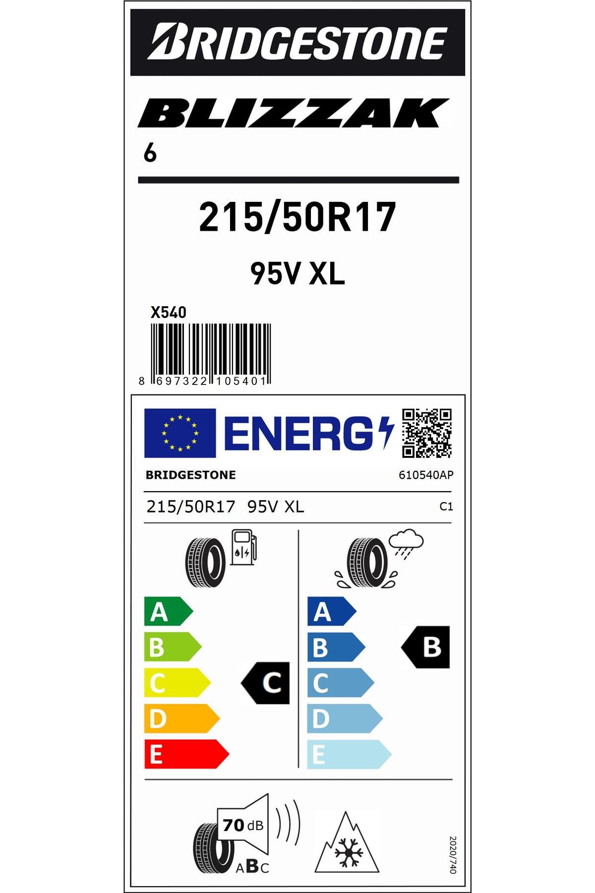 215/50R17 95V XL M+S SFM BLIZZAK 6 OTO KIŞ LASTİĞİ (ÜRETİM YILI:2024)