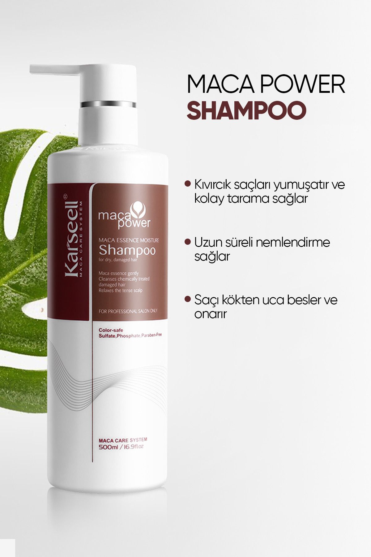 Argan Oil Shampoo Deep Repair Maca Özü Nemlendirici Şampuan 500 ml