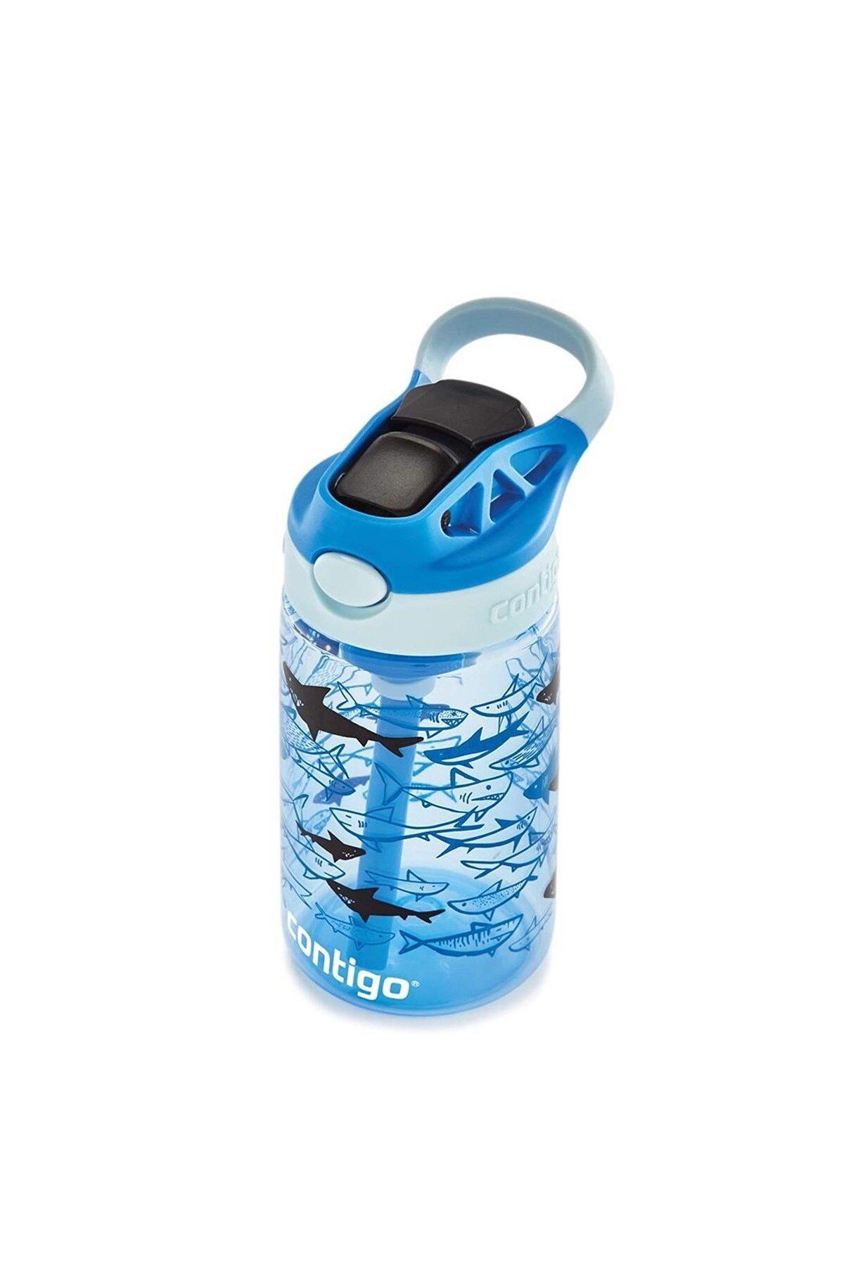 Gizmo Flip Pro Sharks Tritan Çocuk Suluğu 420ML - Açık Mavi