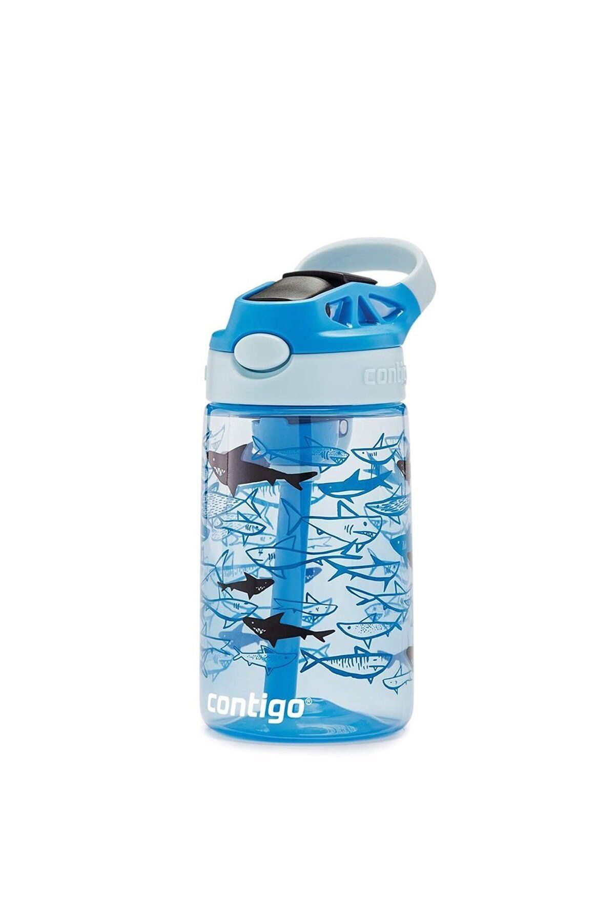 Gizmo Flip Pro Sharks Tritan Çocuk Suluğu 420ML - Açık Mavi