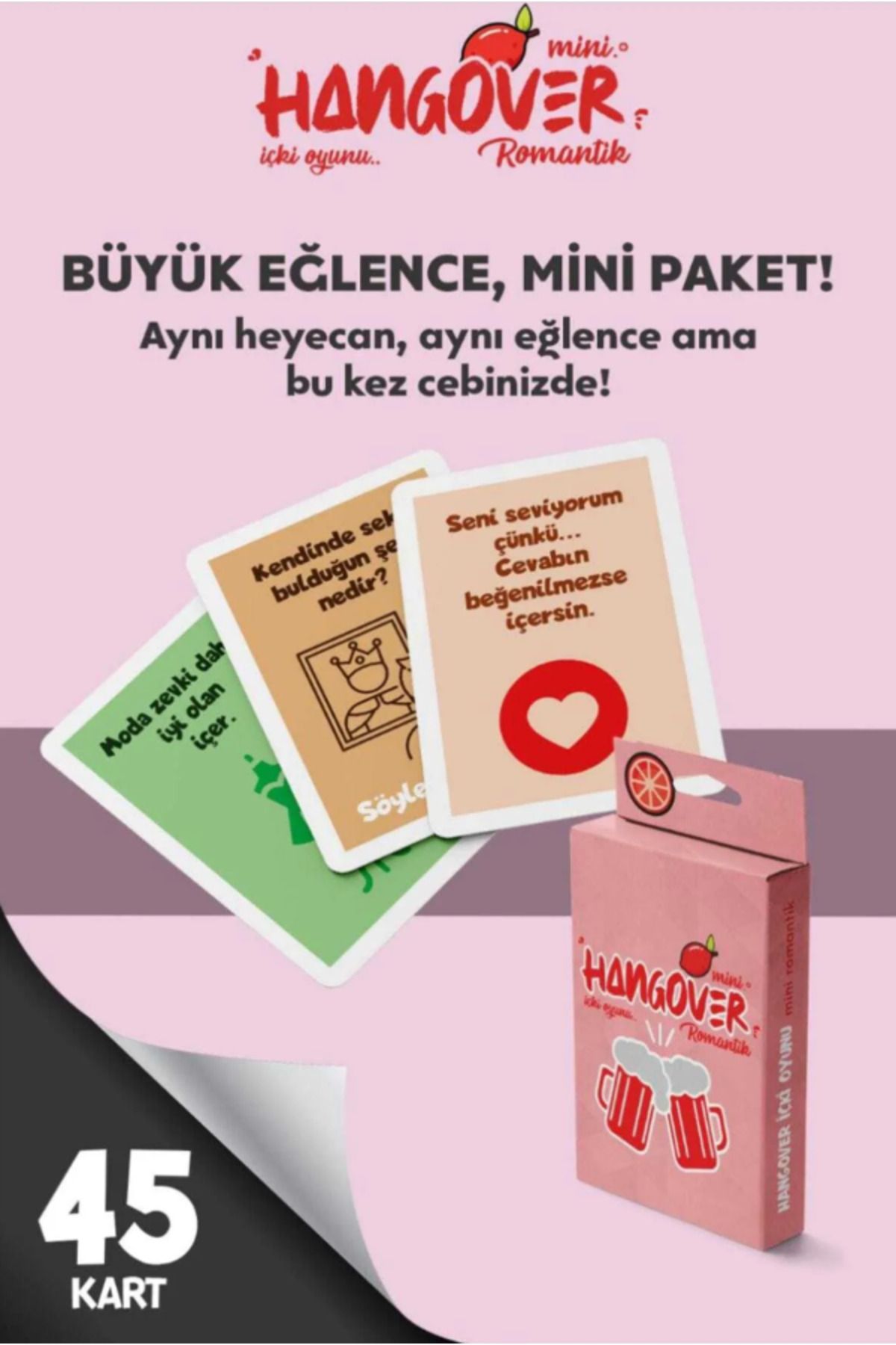 Hangover Mini İçki Oyunu Romantik Çiftlere Özel Oyun Yılbaşı Eğlence Kartları