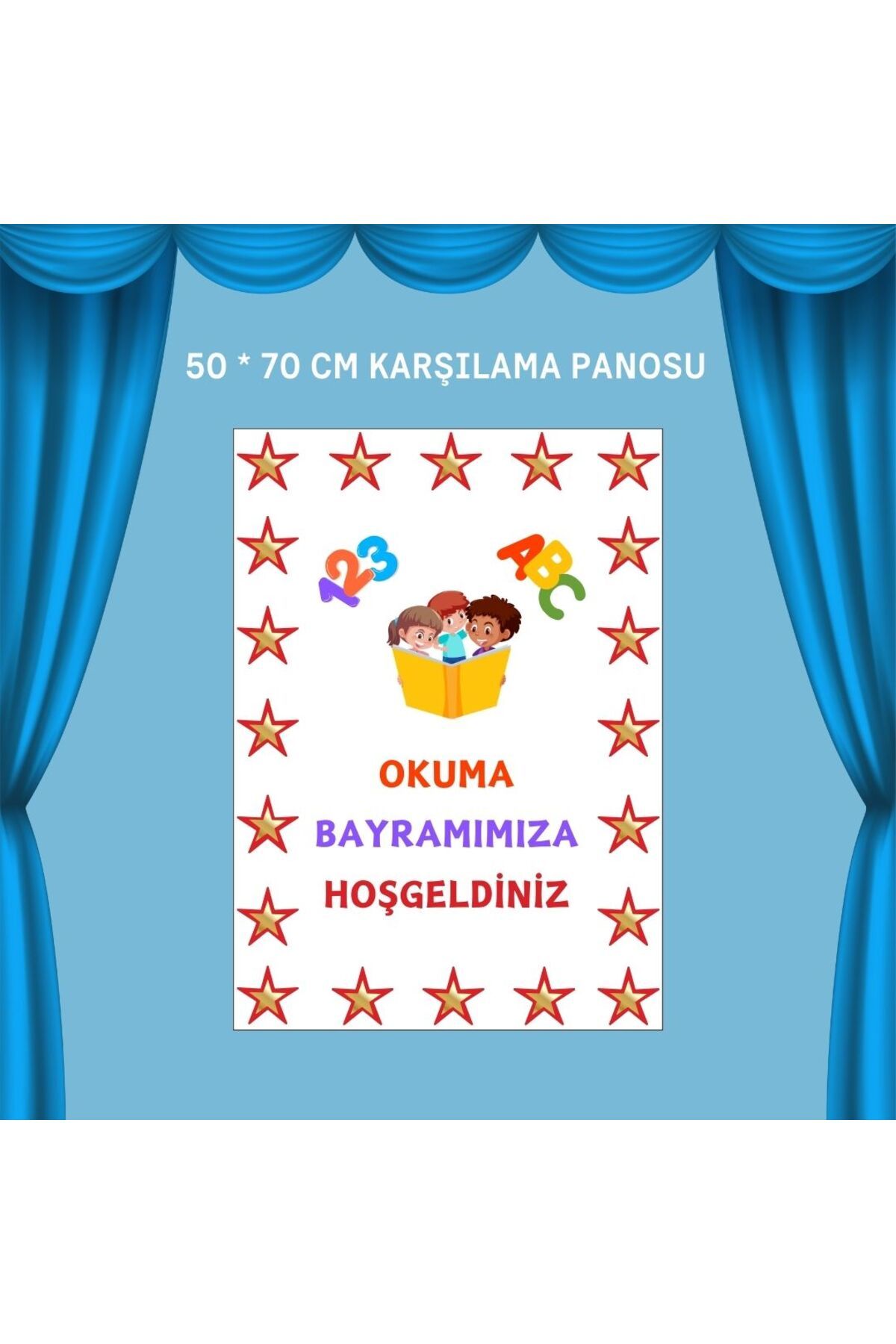 Okuma Bayramı Pano Süsü ( Artık okuyorum, yazıyorum yazılı)  Renkli