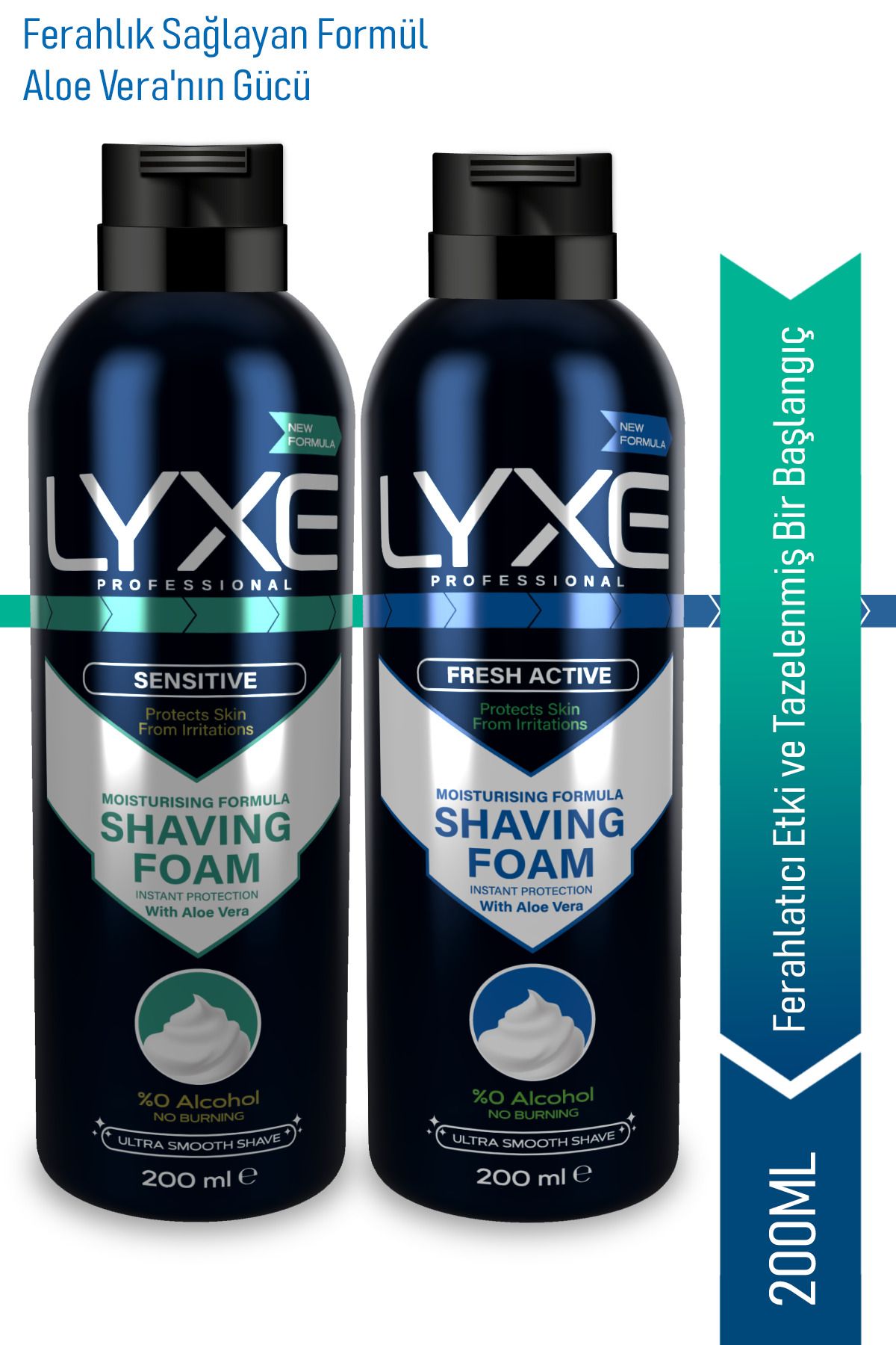 LYXE Fresh Active - Sensitive2'li Tıraş Köpüğ...