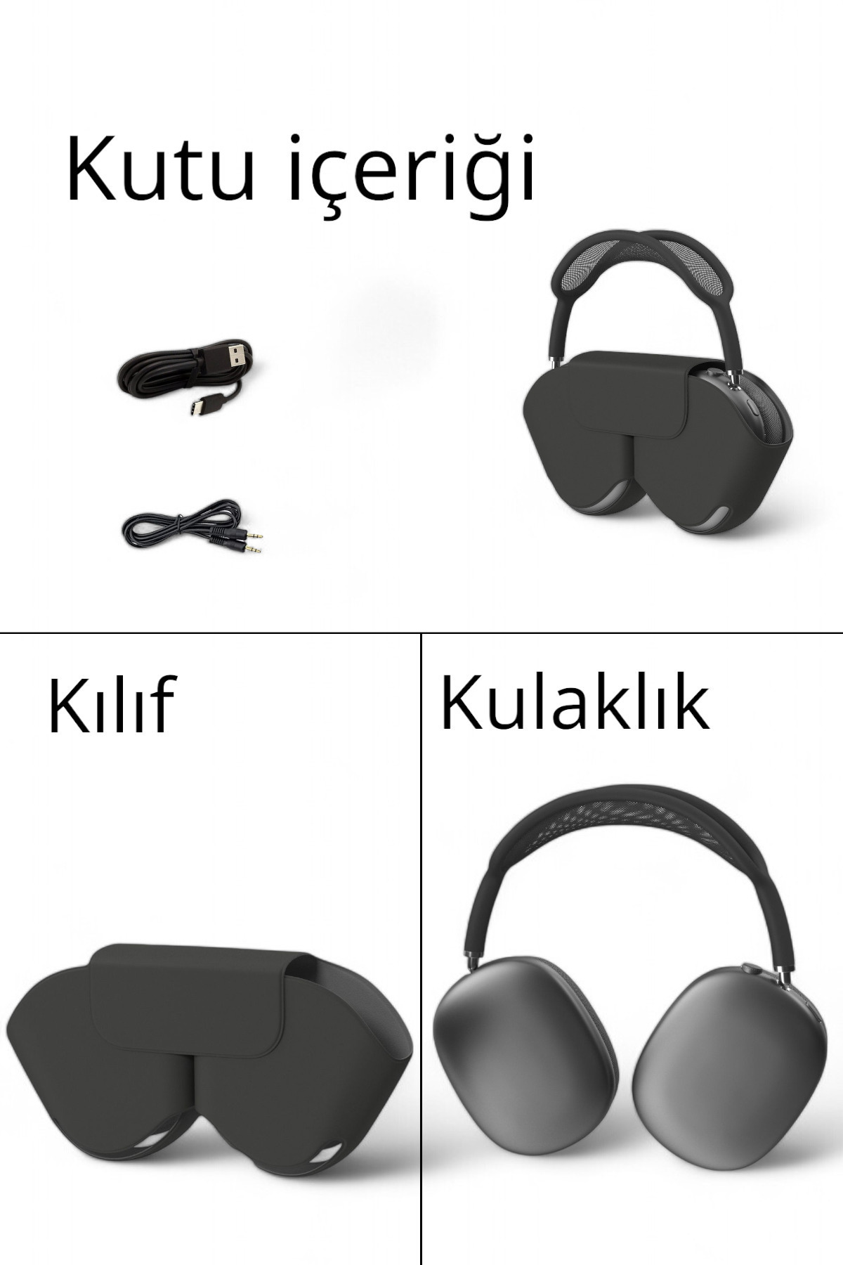 هدست بلوتوث بی سیم 5.3 با قاب مشکی P9 Plus سازگار با iOS اندروید