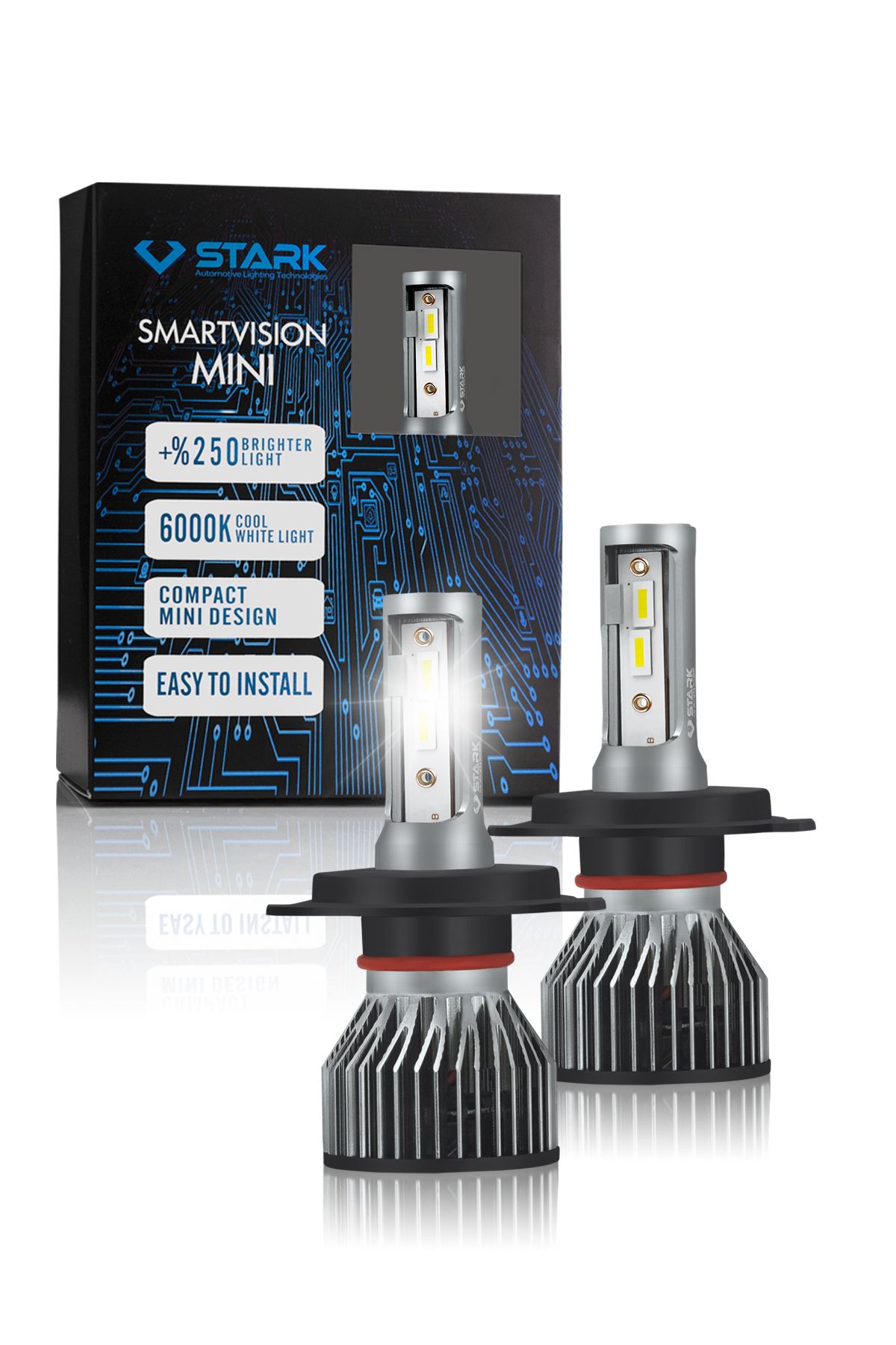 STARKYeni H4 Led Xenon FarAmpulü Şimşek Etkil...