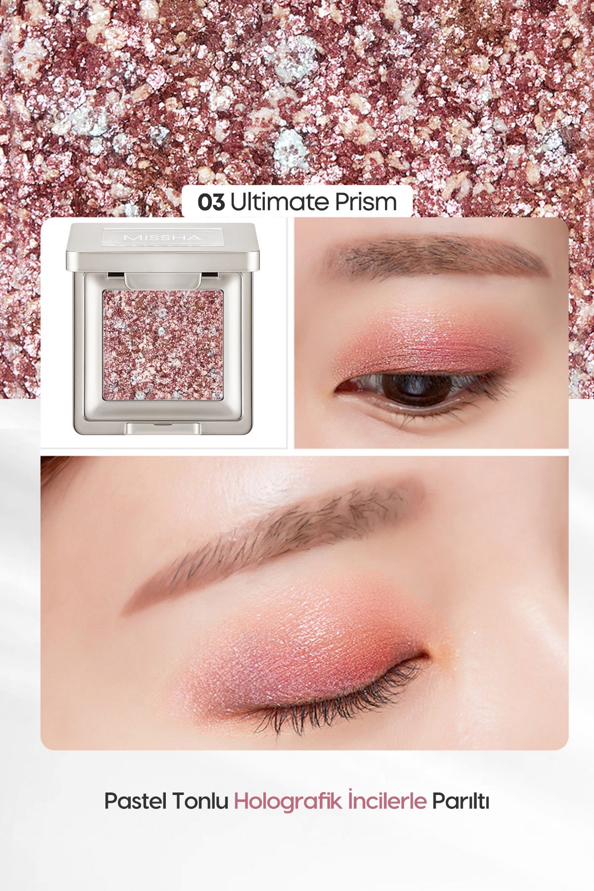 Topaklanmayan El Yapımı Holografik Simli Far Modern Shadow Glitter Prism (No.3 Ultimate Prism)