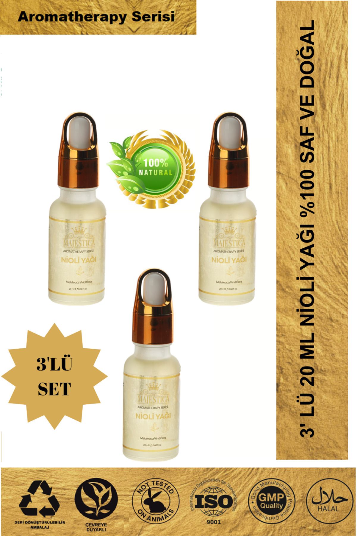 Majestica 3 lü Set Nioli Yağı20 ml %100 Saf v...