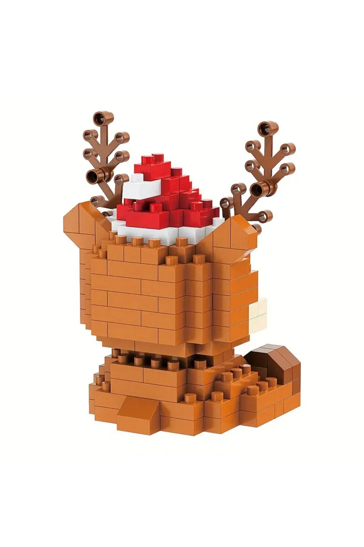 Bricks Noel Babanın Ren Geyiği Figür Yeni Yıl Özel Seri Yılbaşı Hediyesi 3D Yapboz Puzzle Süs