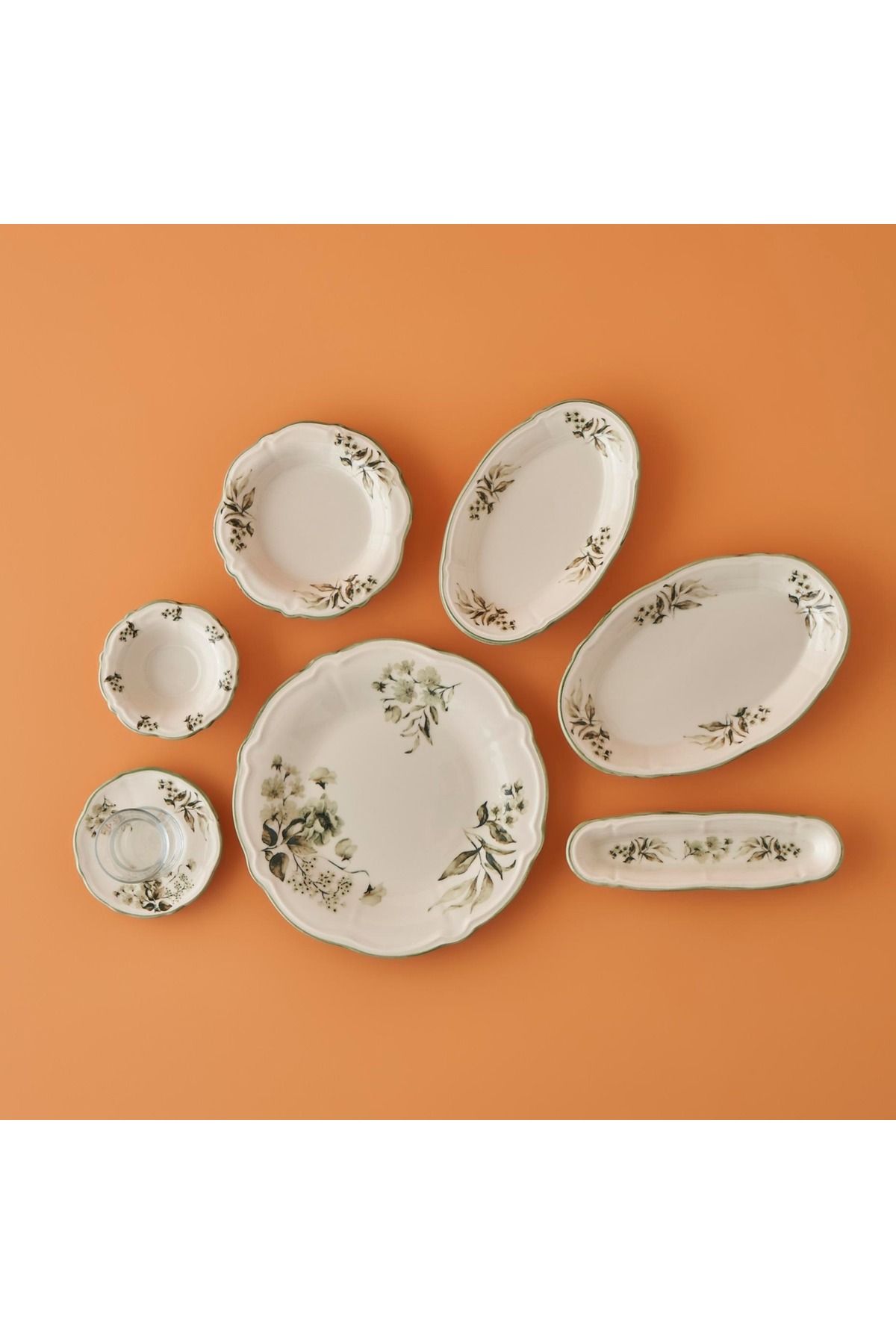 Julia Stoneware 44 Parça 6 Kişilik Kahvaltı Takımı Yeşil