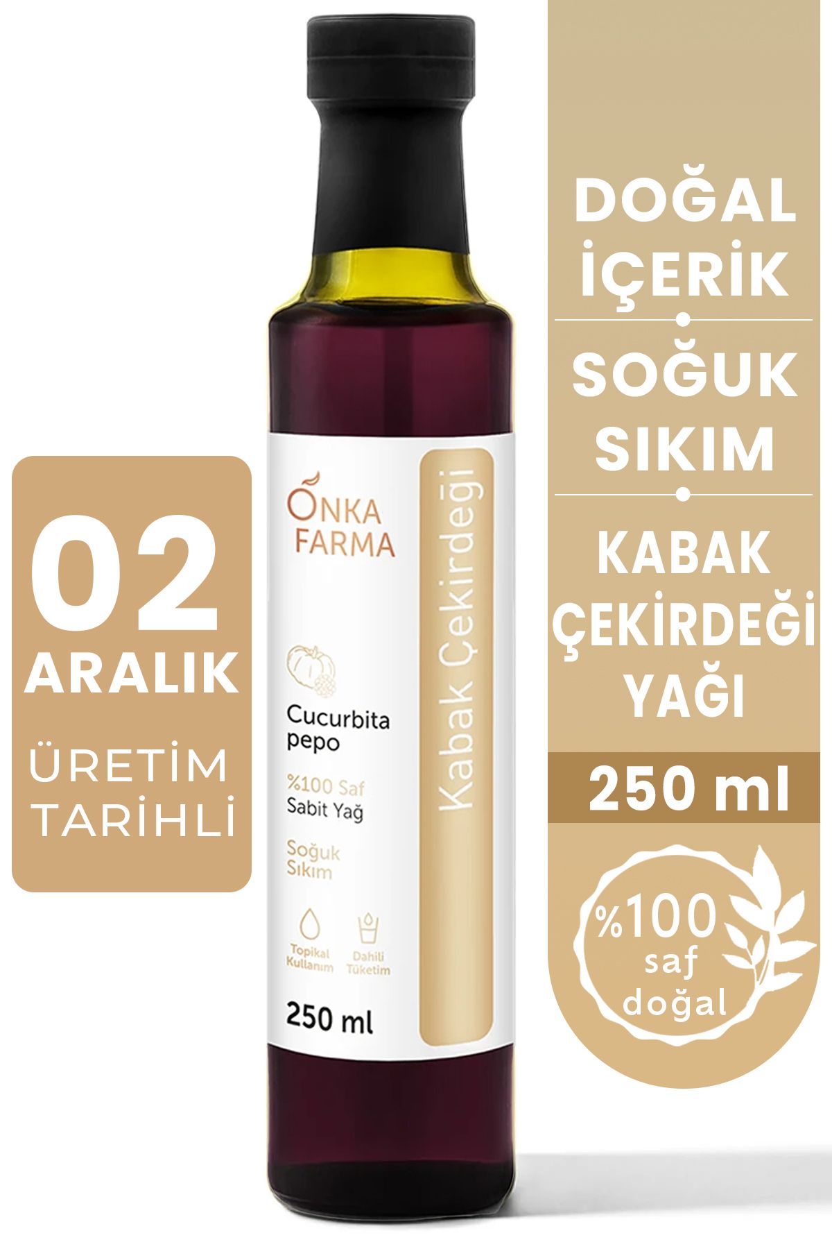 OnkaFarma Onka Farma SoğukSıkım Kabak Çekirde...