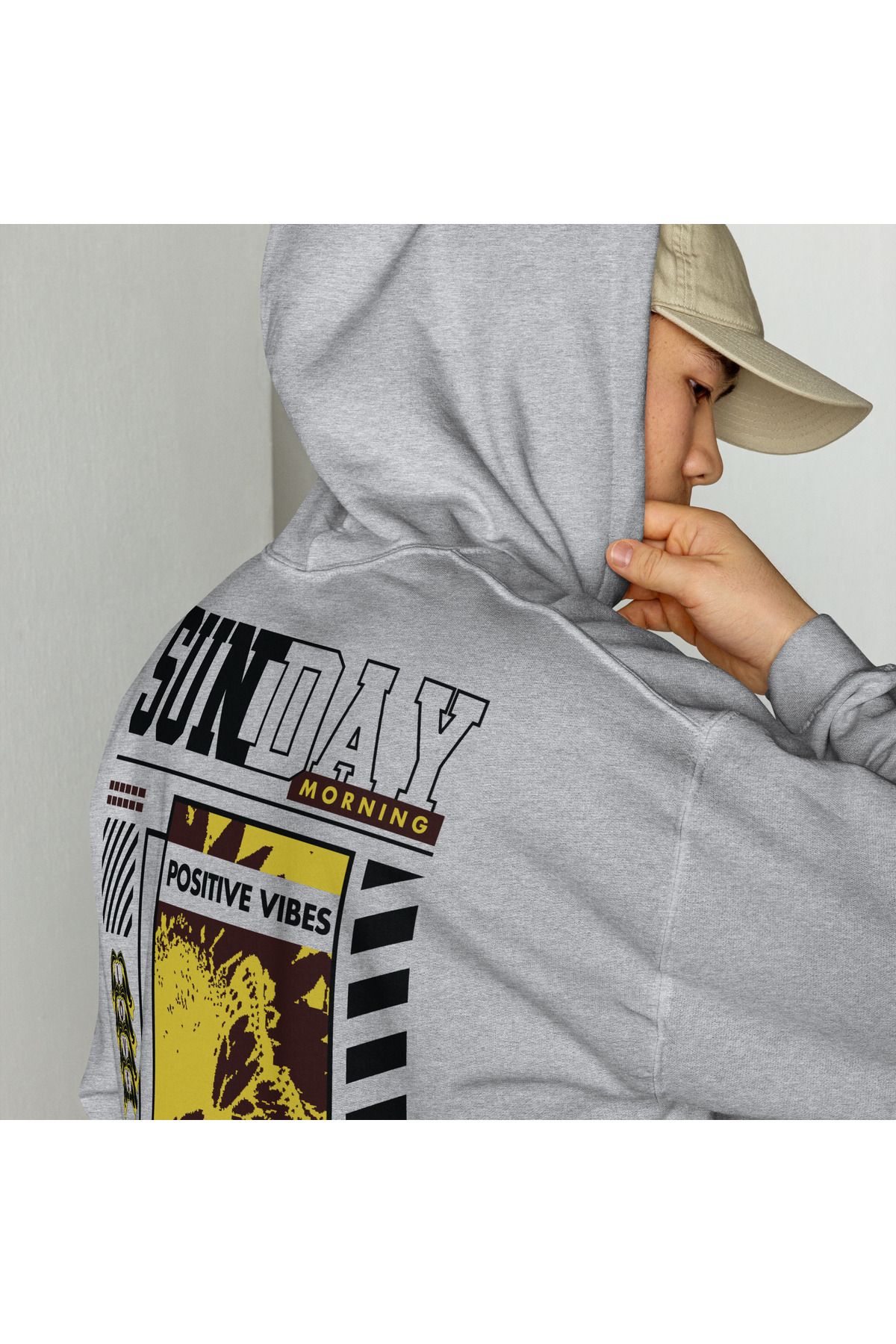 Moda Glo Unisex SundayBaskılı Oversize Sweats...