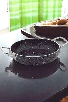 Cantef Yanmaz Yapışmaz 20 Cm Metal Kulplu Granit Omlet Tava Image 0