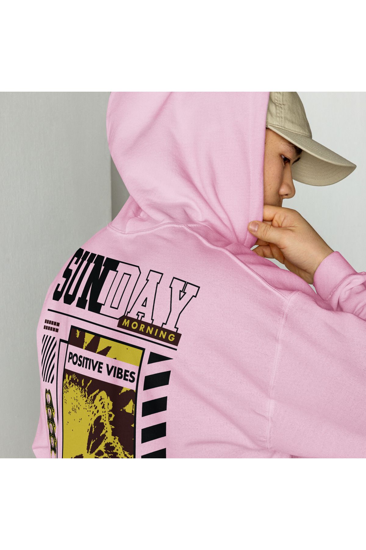 Moda Glo Unisex SundayBaskılı Oversize Sweats...