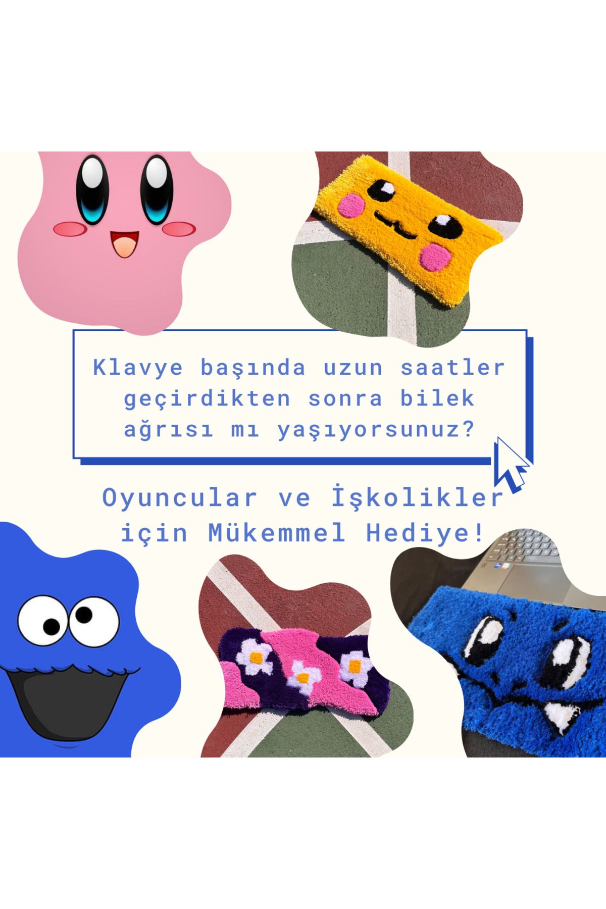 Juji Art Studio Cartoon AnimeKlavye Halısı -...