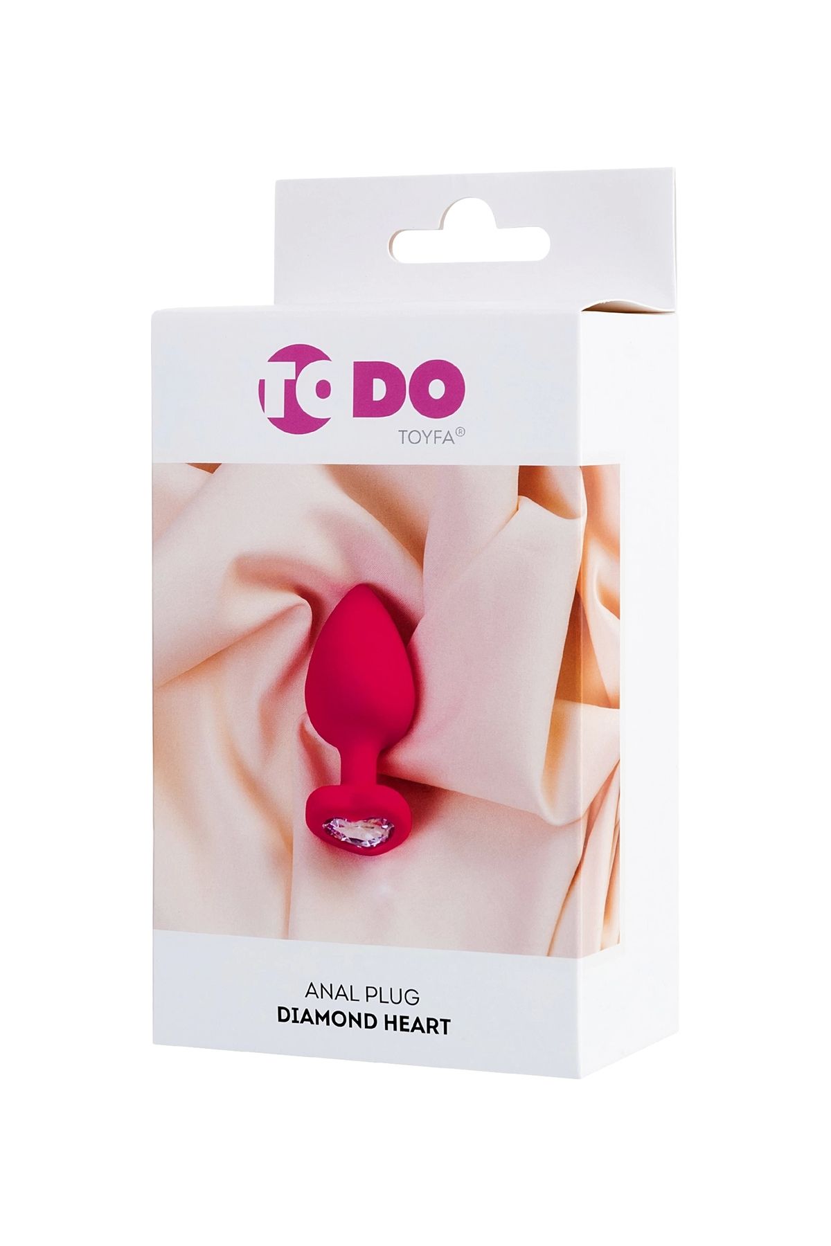 ToDo Heart Anal Plug, silikon, pembe, 9,5 cm, Ø 4 cm