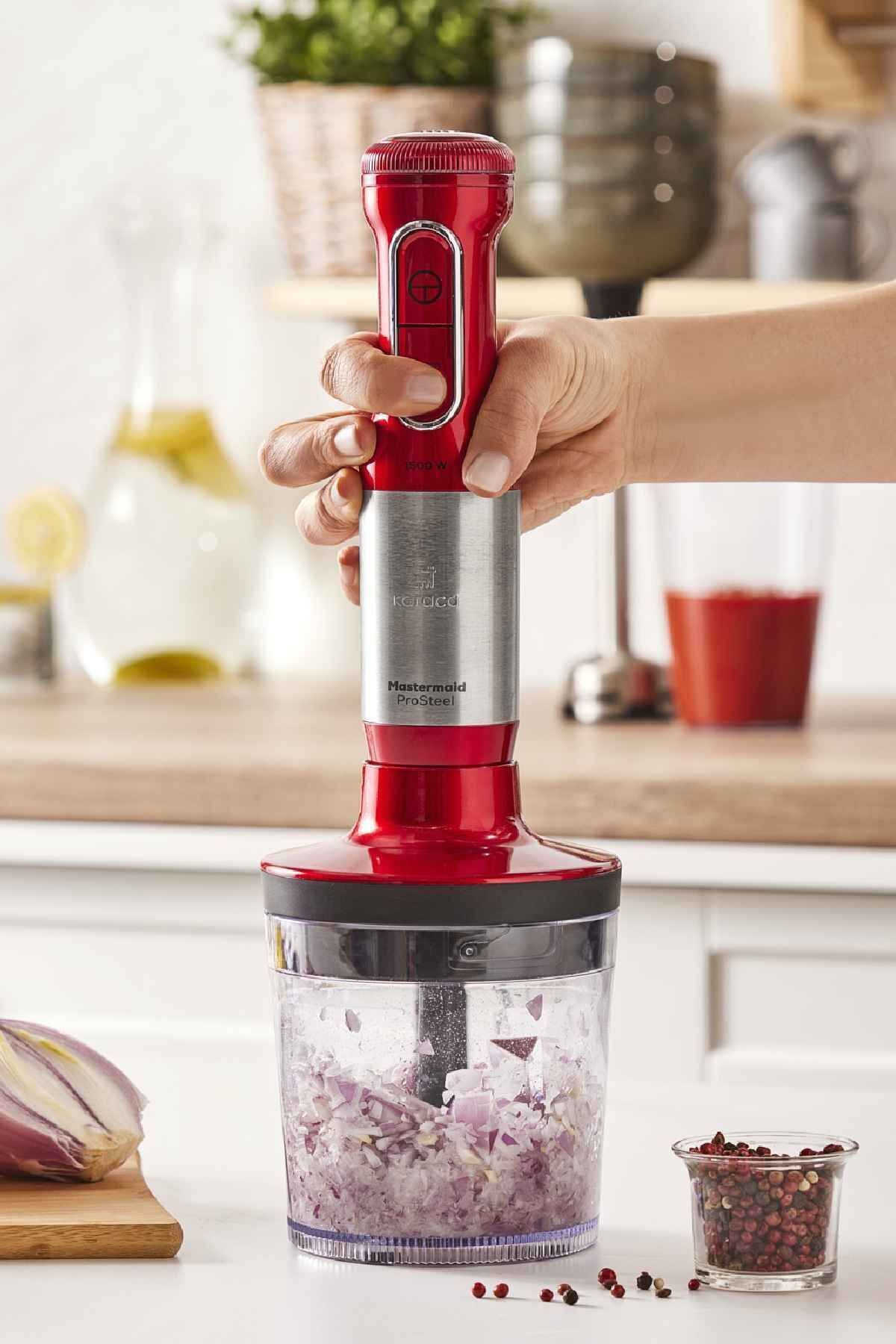 Mastermaid Proteel 1500W مخلوط کن قرمز است