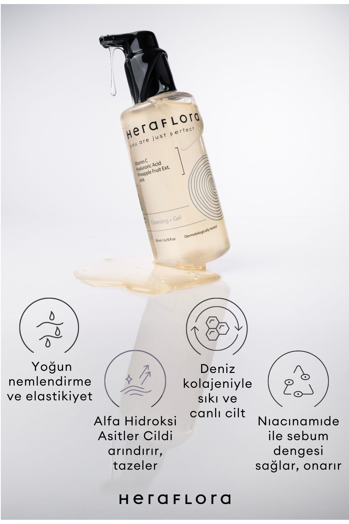 Nemlendirici, Aydınlatıcı, Arındırıcı Yüz Temizleme Jeli 200 ml