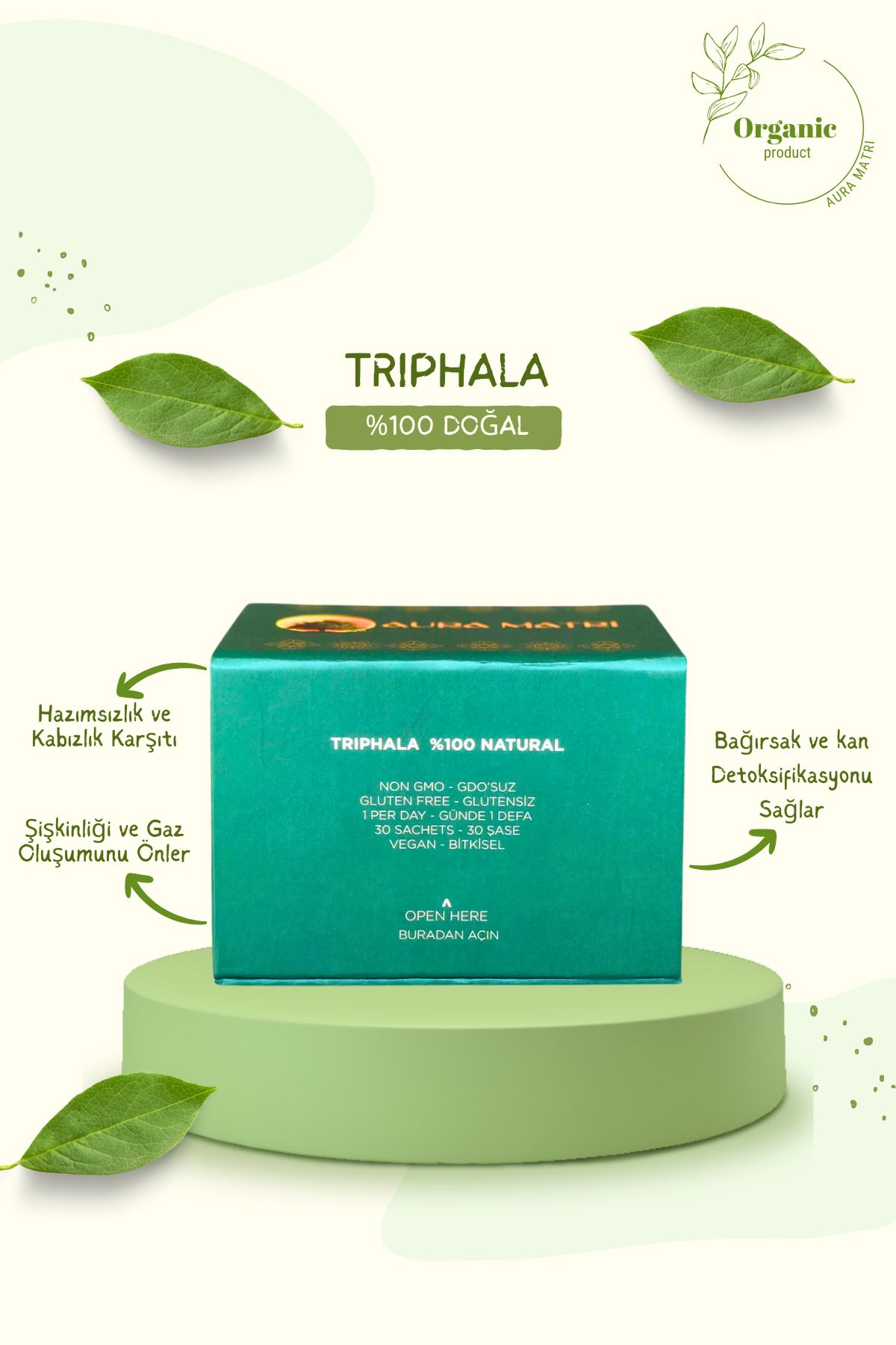 Aura Matri Triphala 1000 mg30 Şase | Ayurvedi...