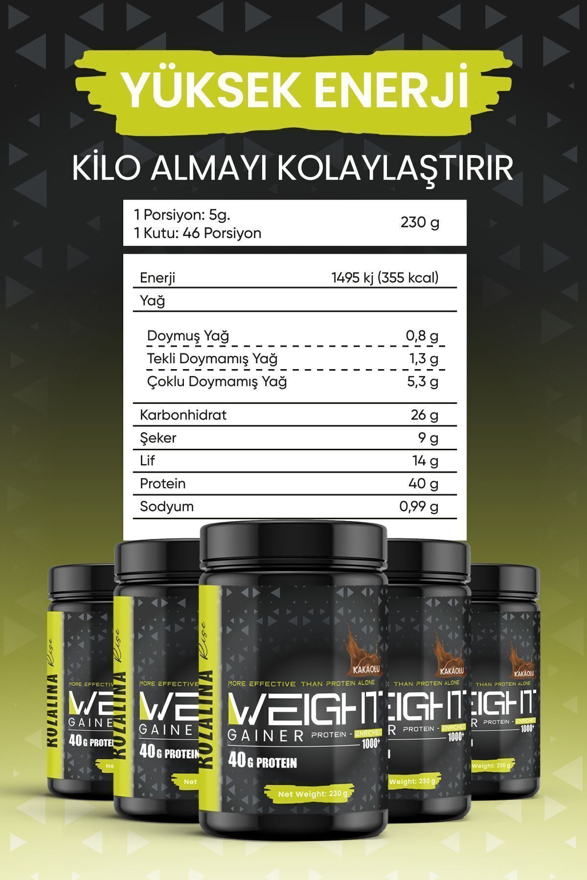 Kilo Aldırıcı Protein Muz ve Kakao Aromalı Karışım  2’li Set