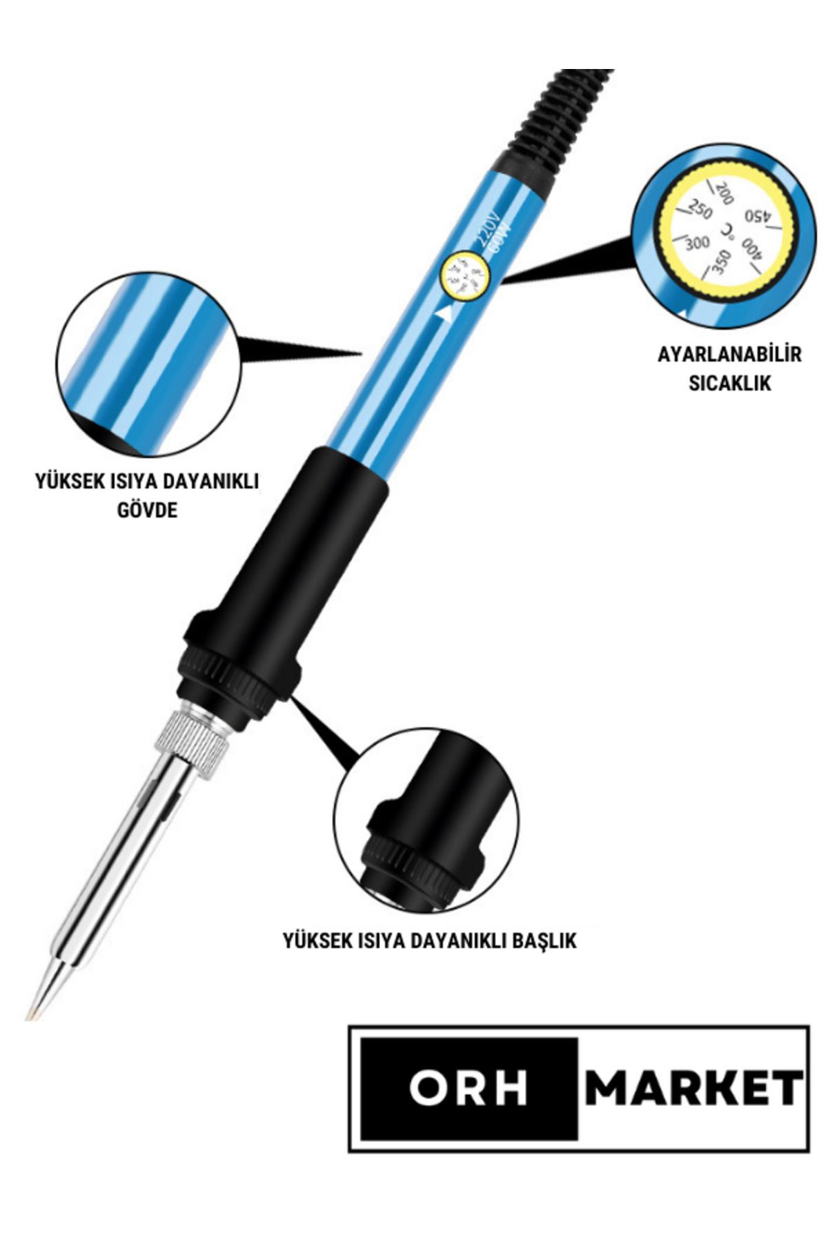 ORH Market 60W Yüksek KaliteSıcaklık Ayarlana...