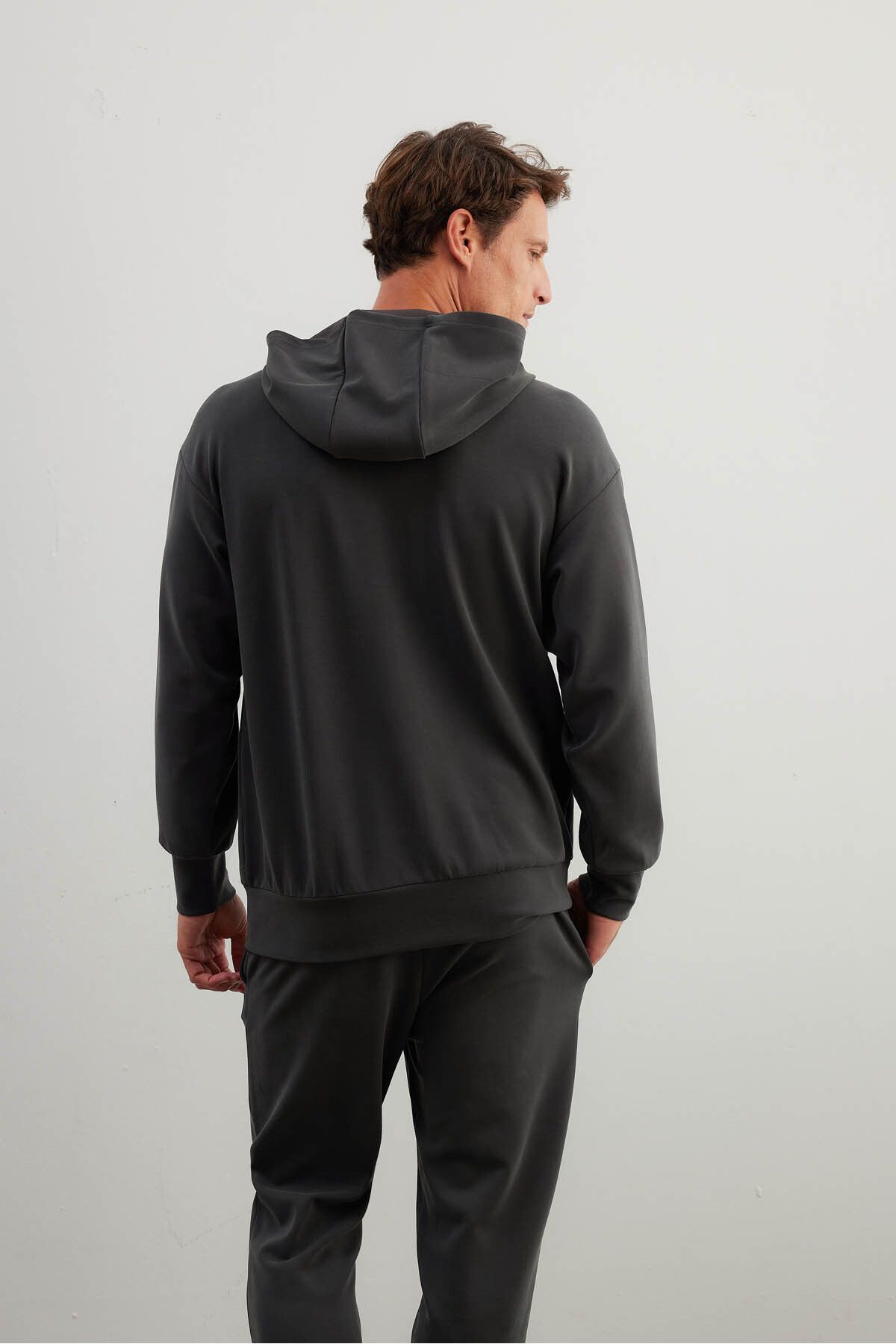 Erkek Soft Touch Fermuarlı Sweatshirt Pantolon Takım