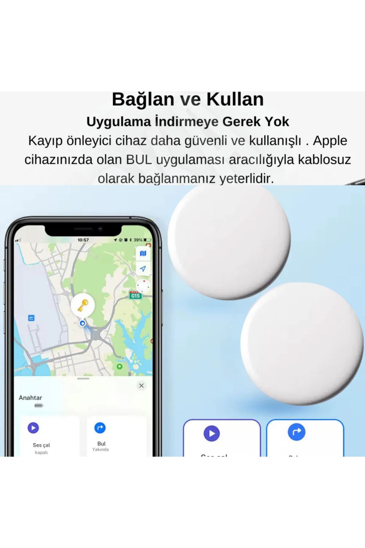 Akıllı Takip Cihazı Airtag Gps Ios Android Uyumlu Bul Uygulama Taşınabilir Takip Cihazı